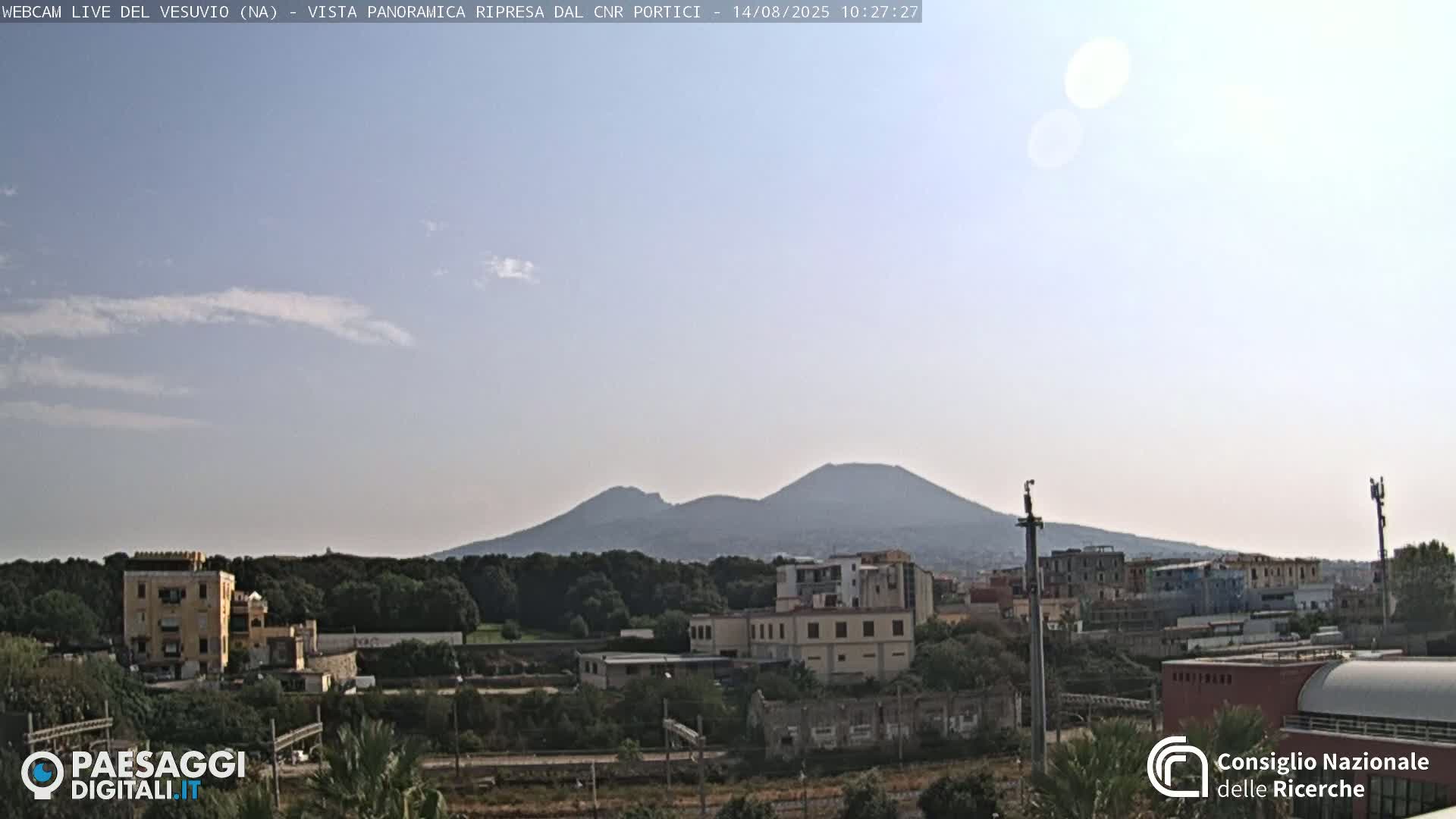  Mount Vesuvius Volcano (Vulcano Vesuvio) Panaromic Live Cam- Naples, Campania, Italy