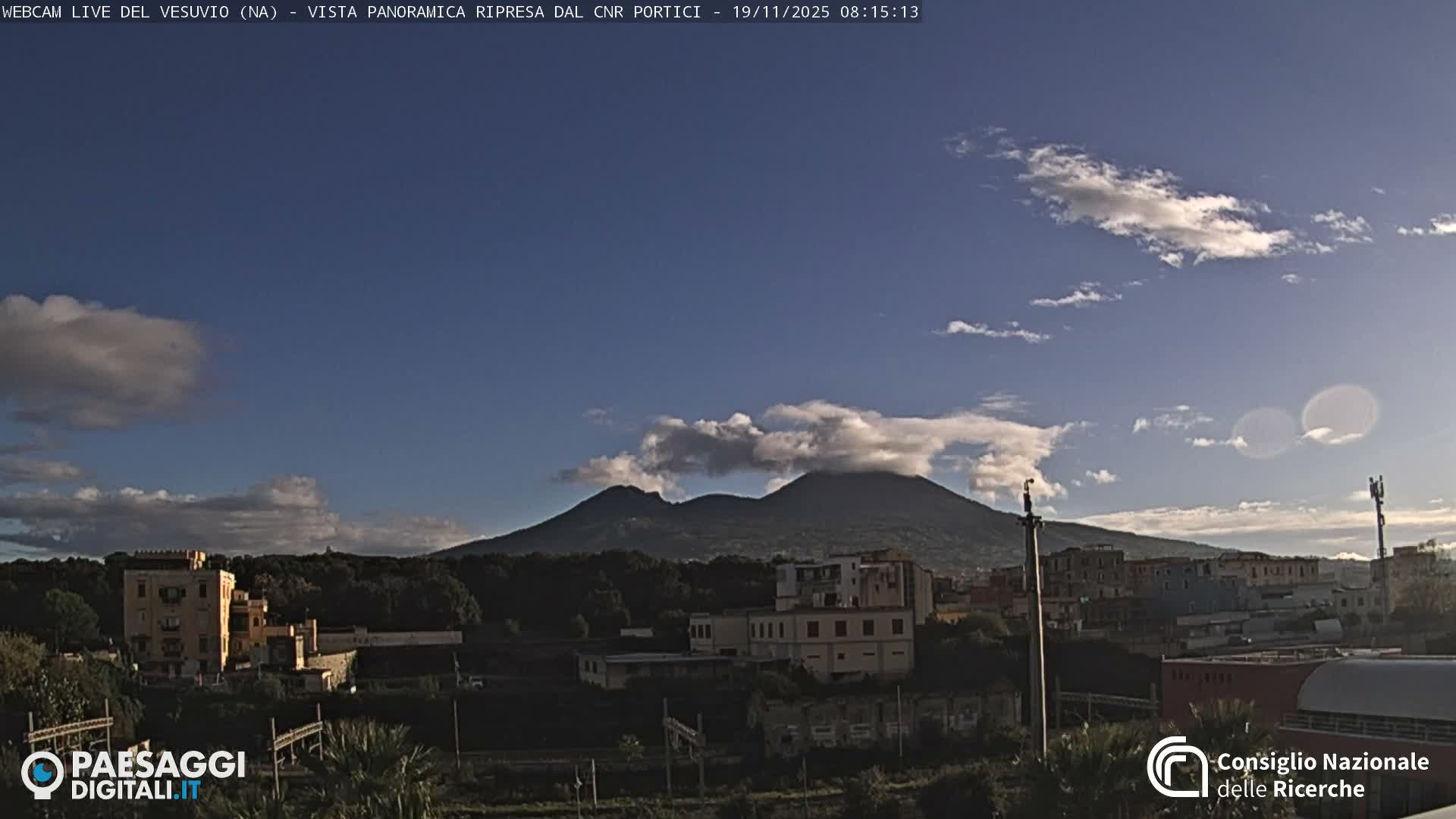  Mount Vesuvius Volcano (Vulcano Vesuvio) Panaromic Live Cam- Naples, Campania, Italy