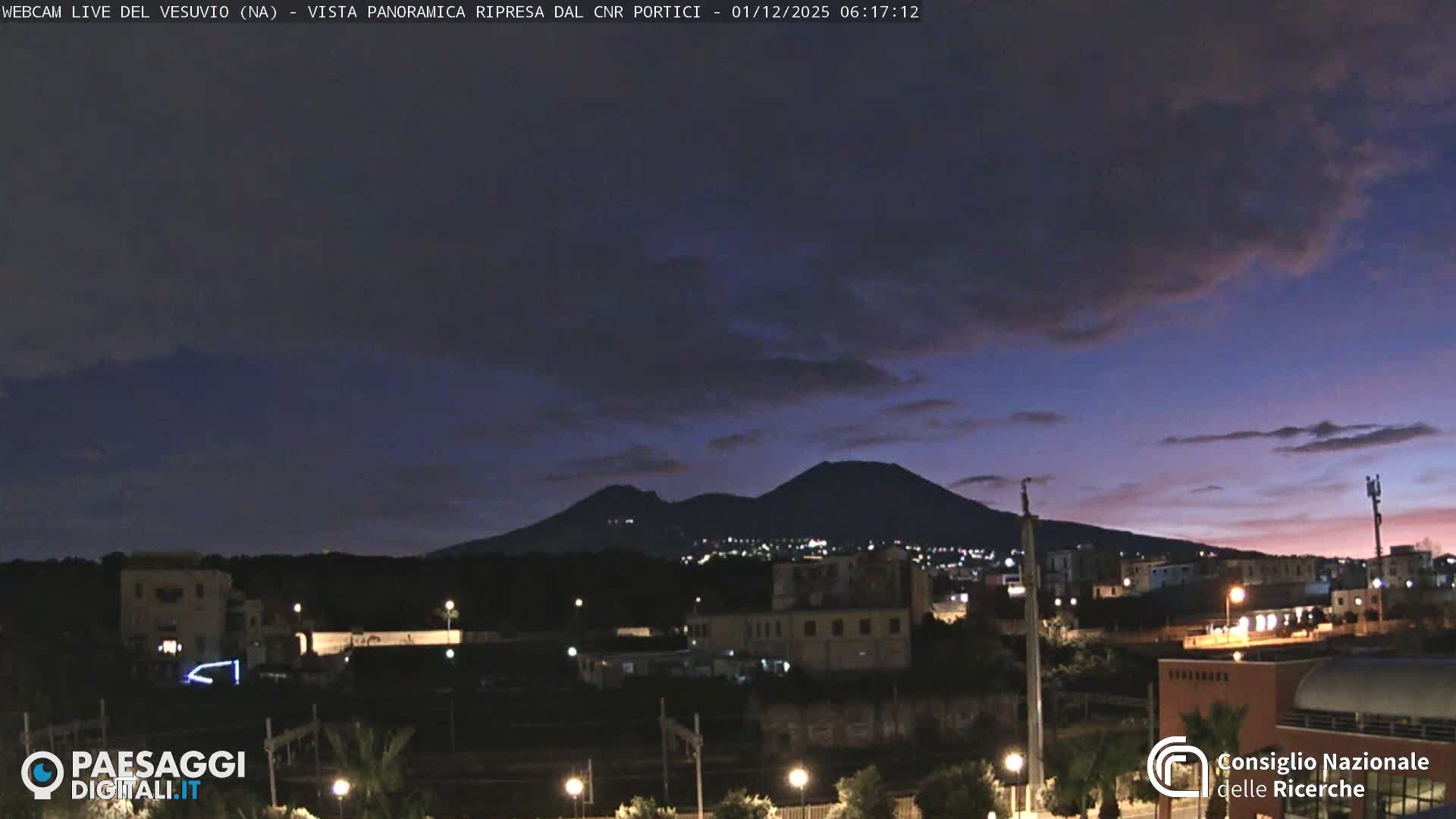 Mount Vesuvius Volcano (Vulcano Vesuvio) Panaromic Live Cam- Naples, Campania, Italy