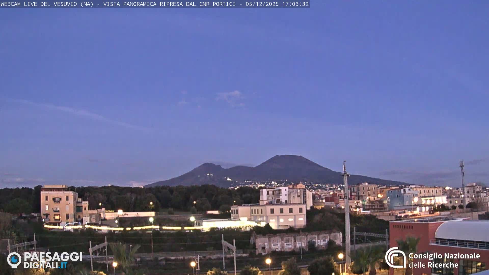 Mount Vesuvius Volcano (Vulcano Vesuvio) Panaromic Live Cam- Naples, Campania, Italy