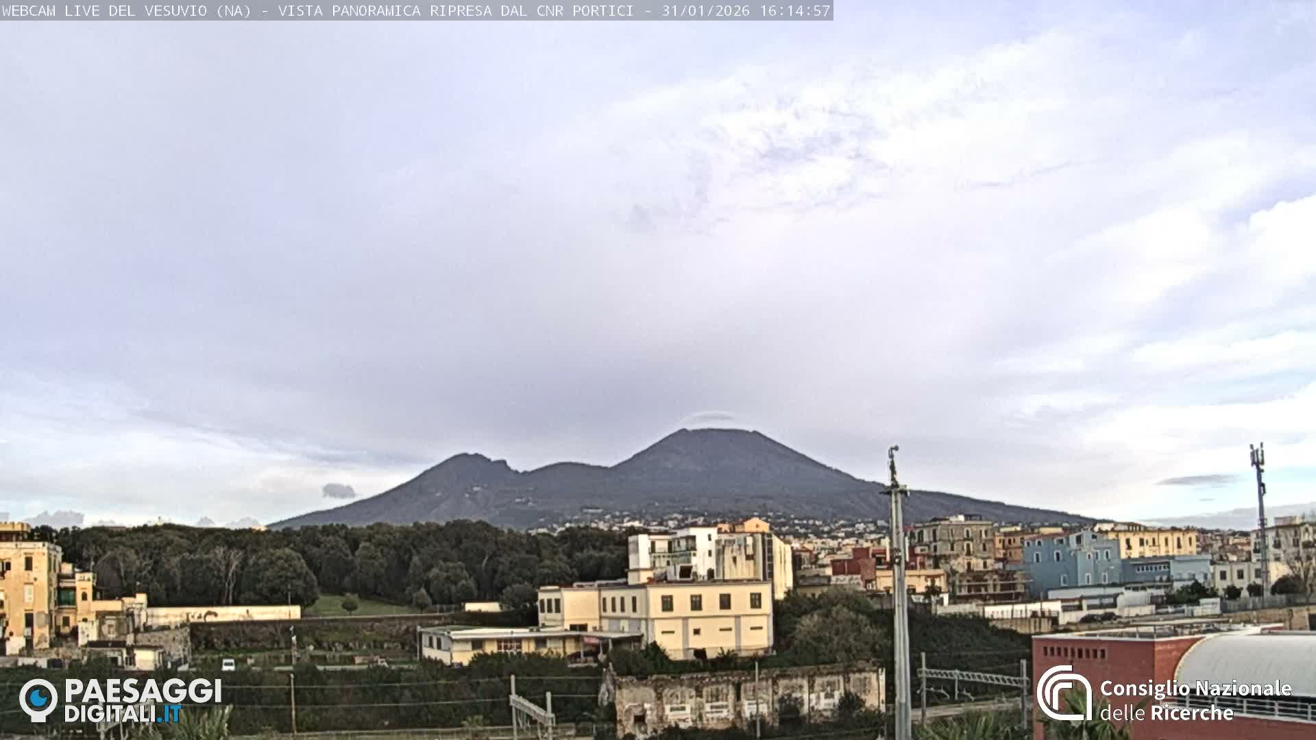  Mount Vesuvius Volcano (Vulcano Vesuvio) Panaromic Live Cam- Naples, Campania, Italy