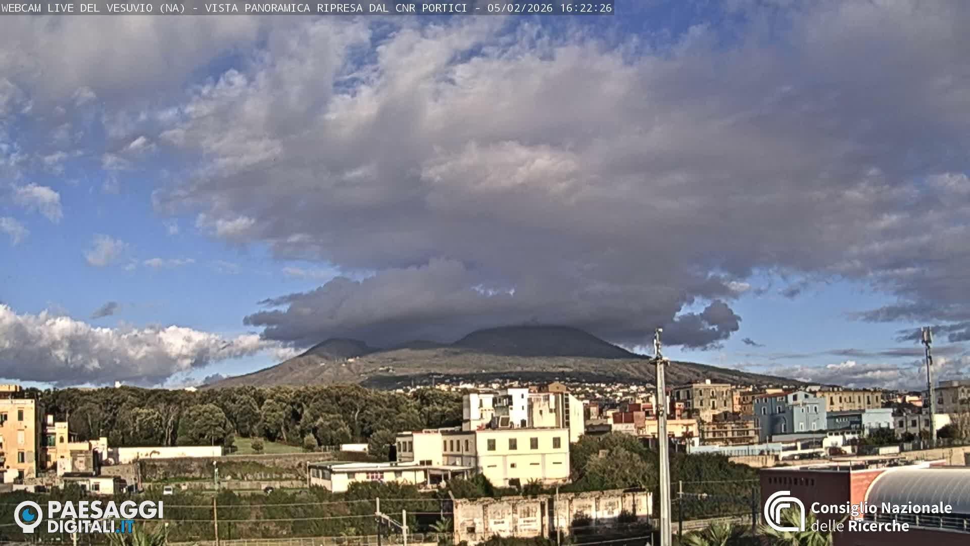  Mount Vesuvius Volcano (Vulcano Vesuvio) Panaromic Live Cam- Naples, Campania, Italy