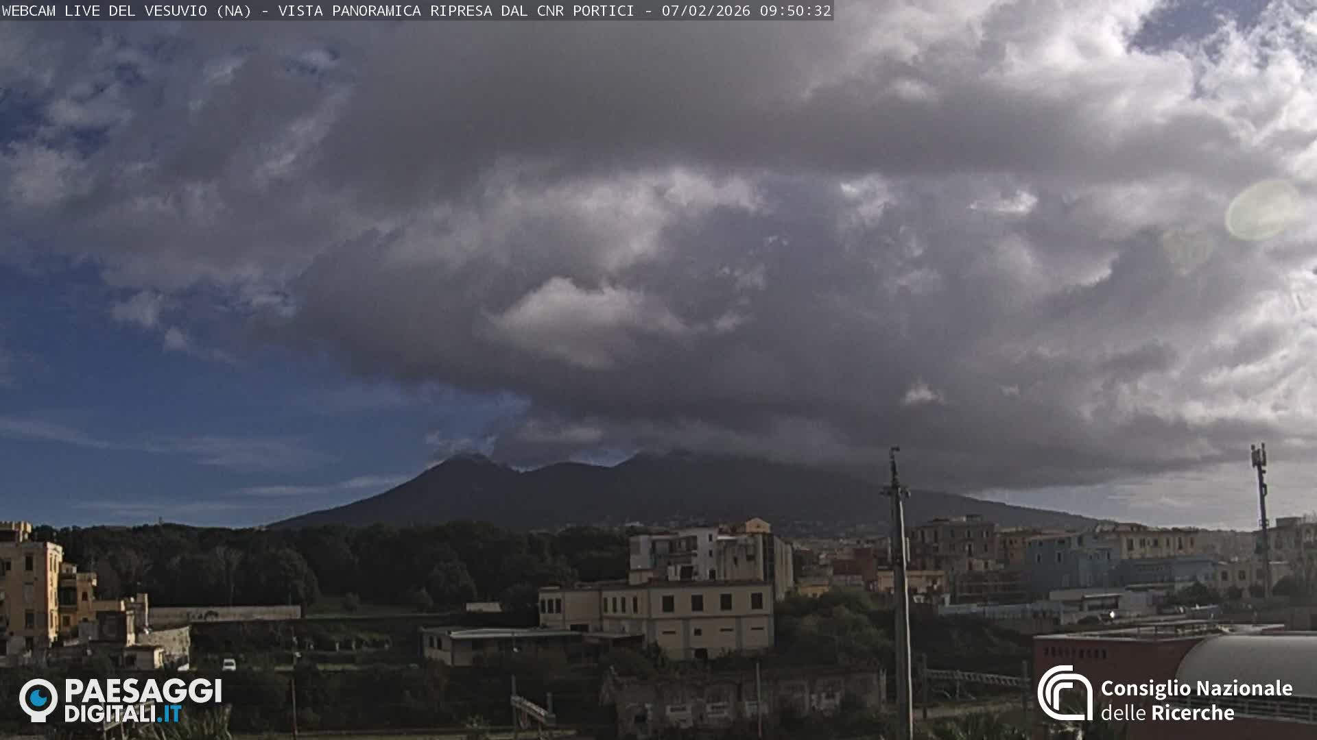  Mount Vesuvius Volcano (Vulcano Vesuvio) Panaromic Live Cam- Naples, Campania, Italy