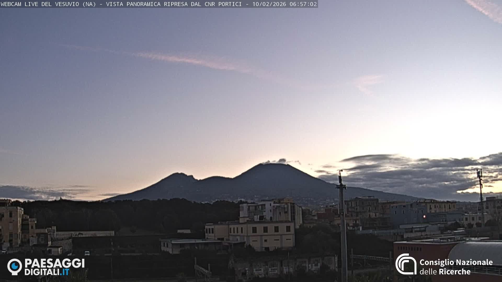  Mount Vesuvius Volcano (Vulcano Vesuvio) Panaromic Live Cam- Naples, Campania, Italy