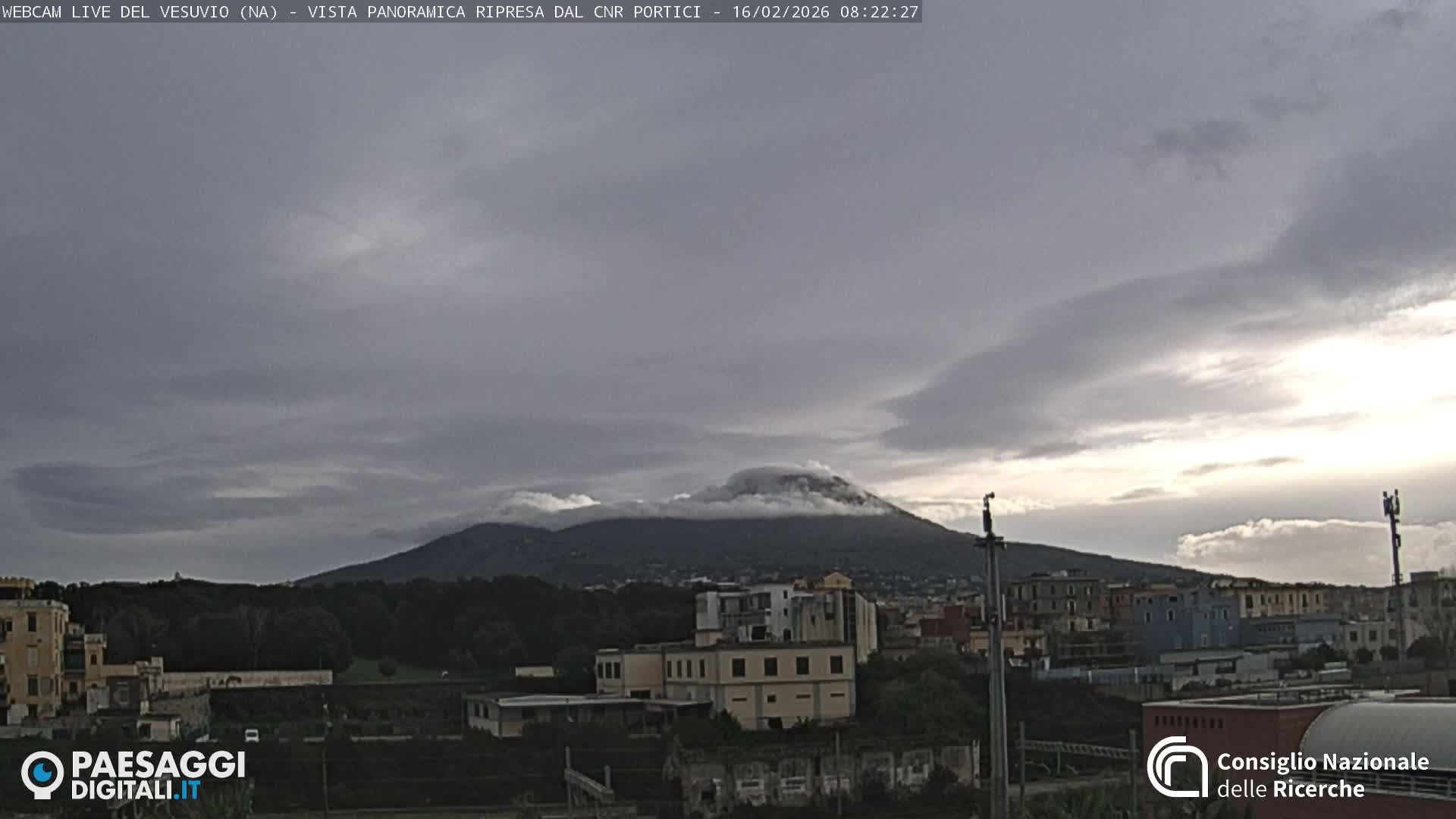  Mount Vesuvius Volcano (Vulcano Vesuvio) Panaromic Live Cam- Naples, Campania, Italy