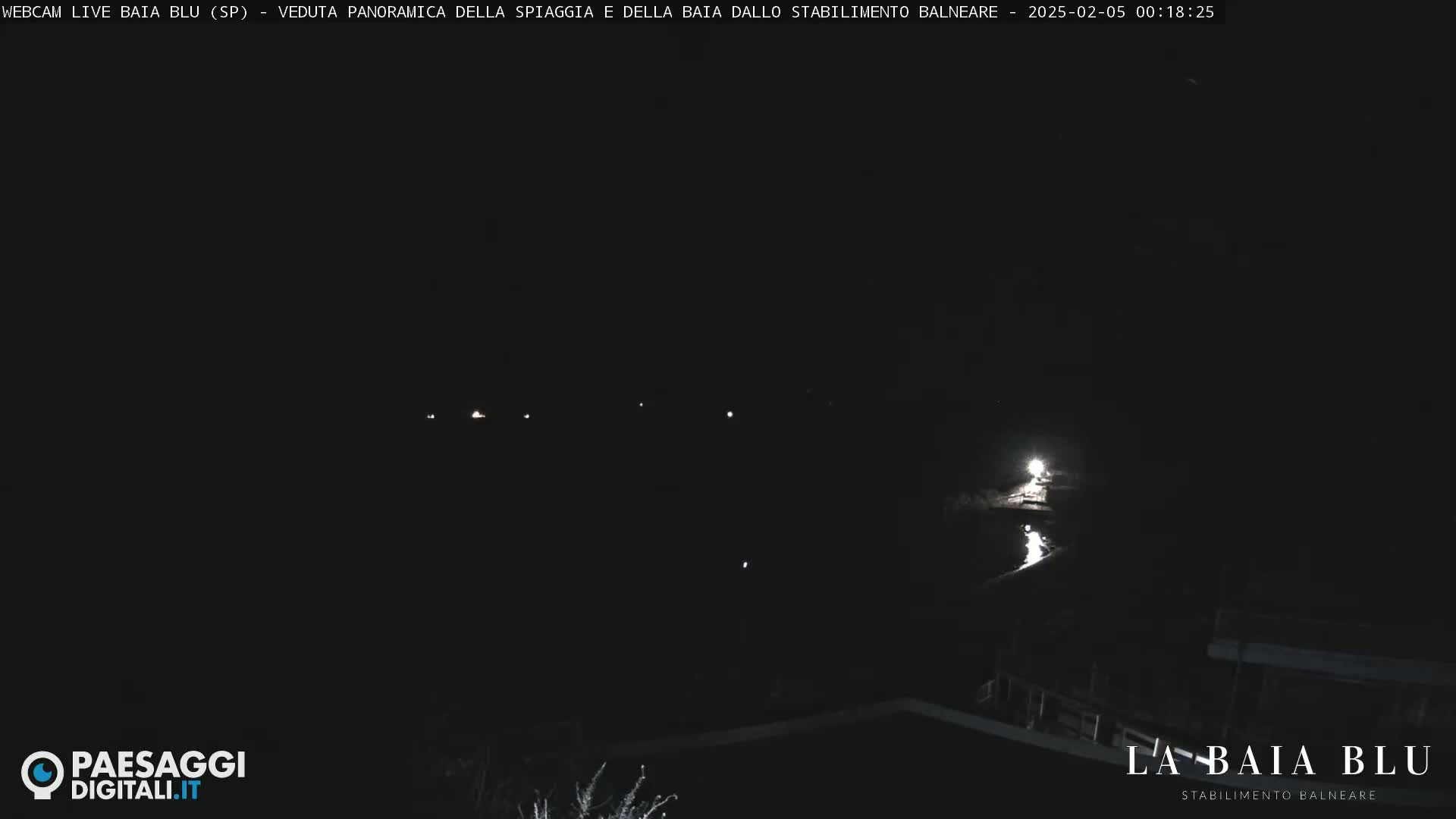 Baia Blu Beach live Cam - La Spezia, Liguria, Italy