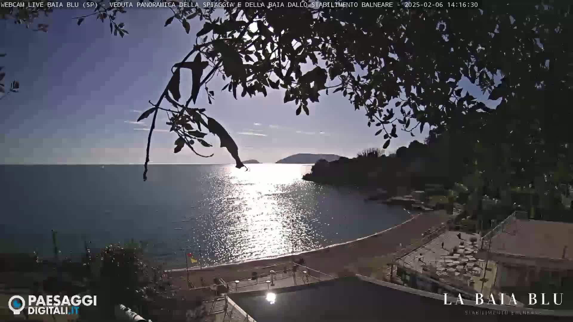 Baia Blu Beach live Cam - La Spezia, Liguria, Italy