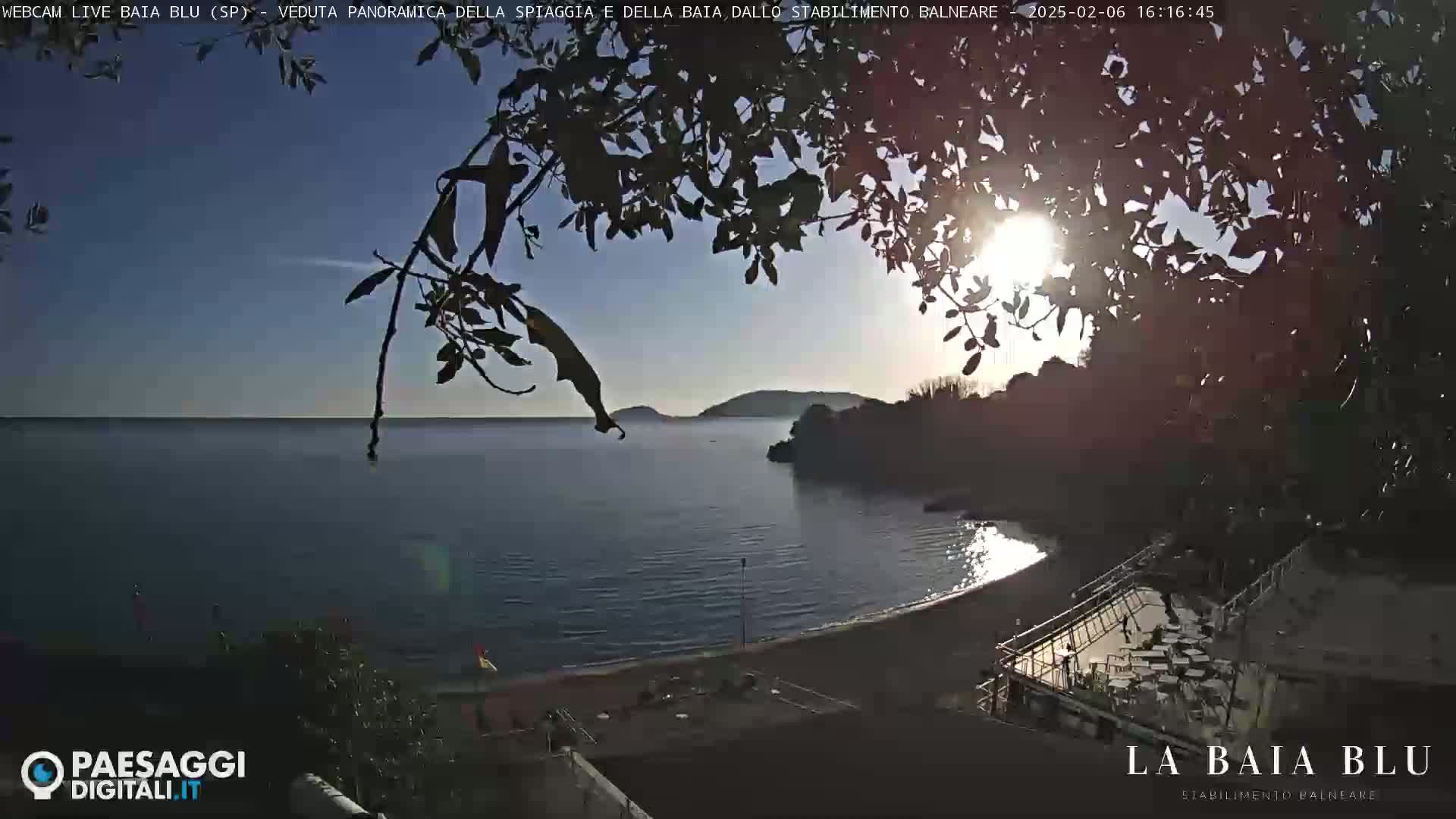 Baia Blu Beach live Cam - La Spezia, Liguria, Italy