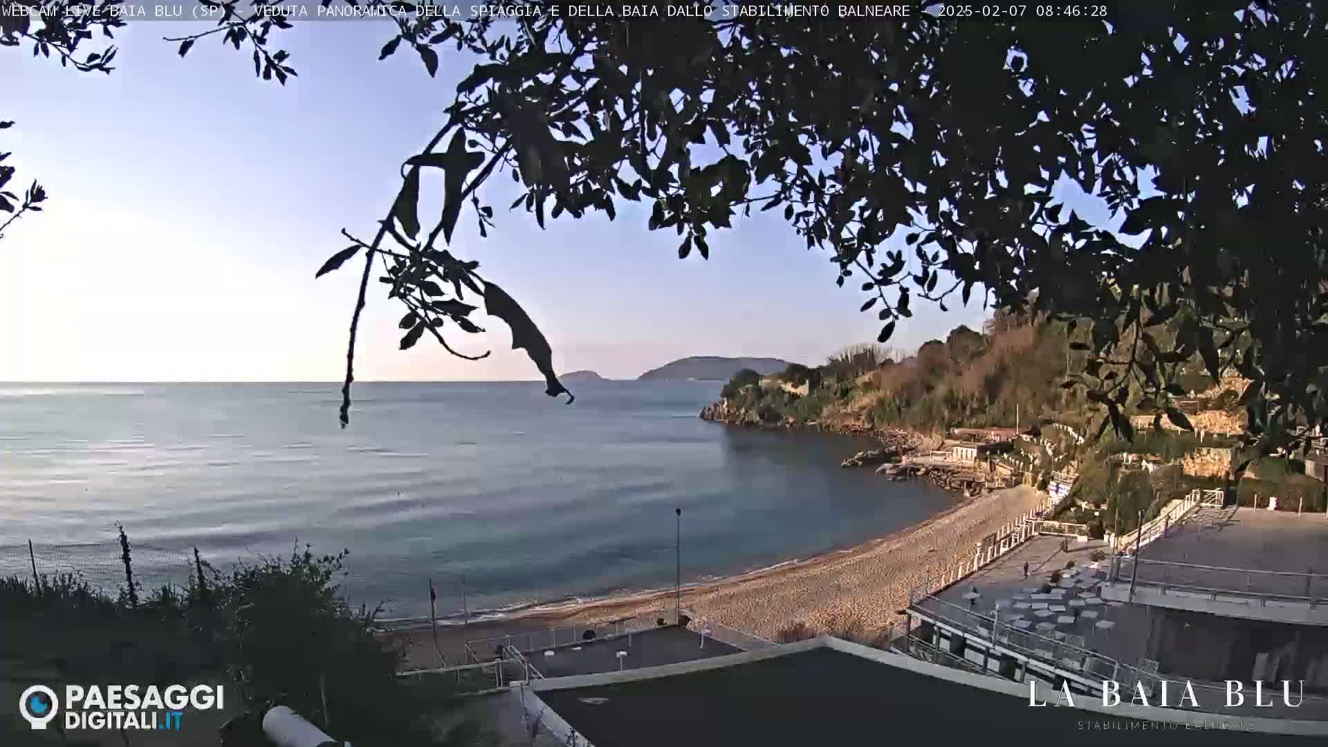 Baia Blu Beach live Cam - La Spezia, Liguria, Italy