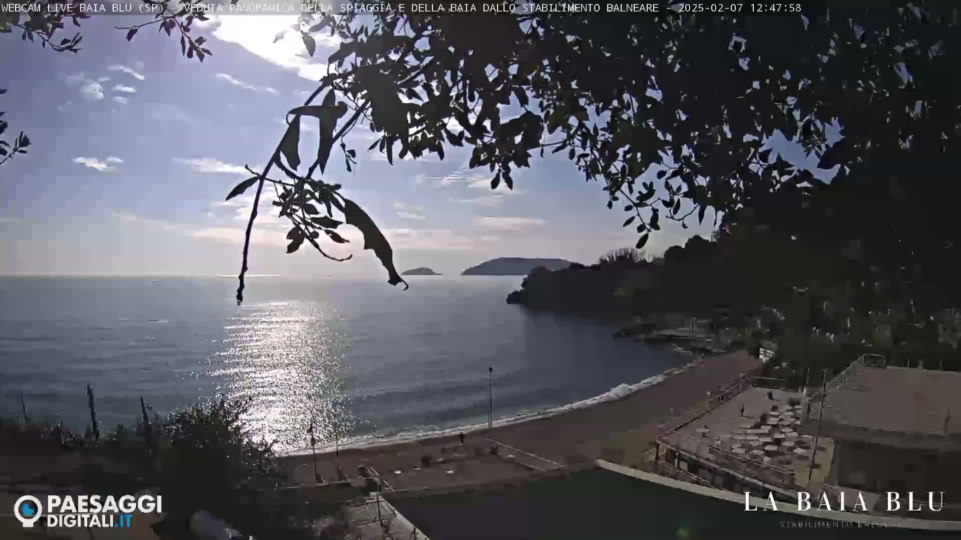 Baia Blu Beach live Cam - La Spezia, Liguria, Italy