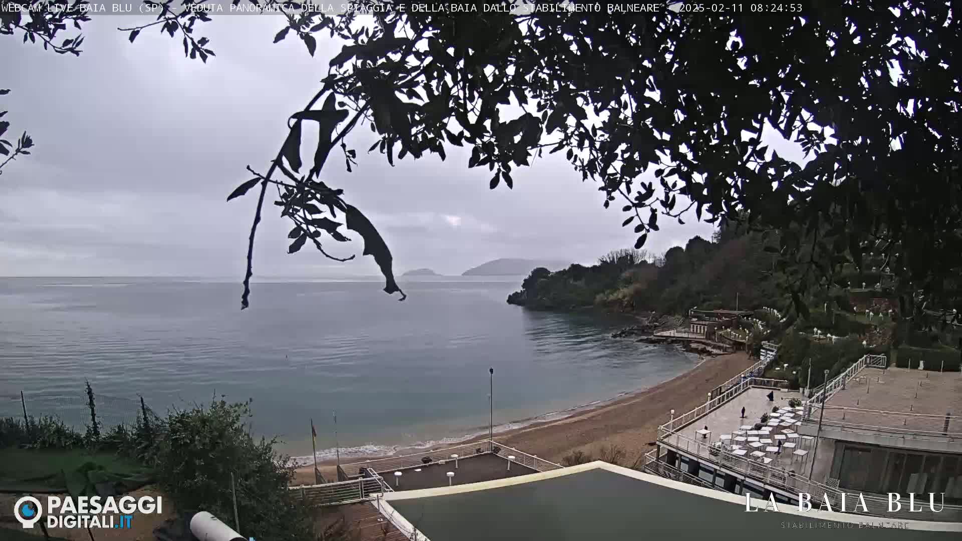 Baia Blu Beach live Cam - La Spezia, Liguria, Italy