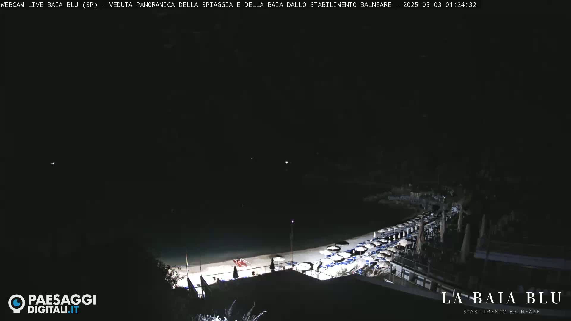 Baia Blu Beach live Cam - La Spezia, Liguria, Italy