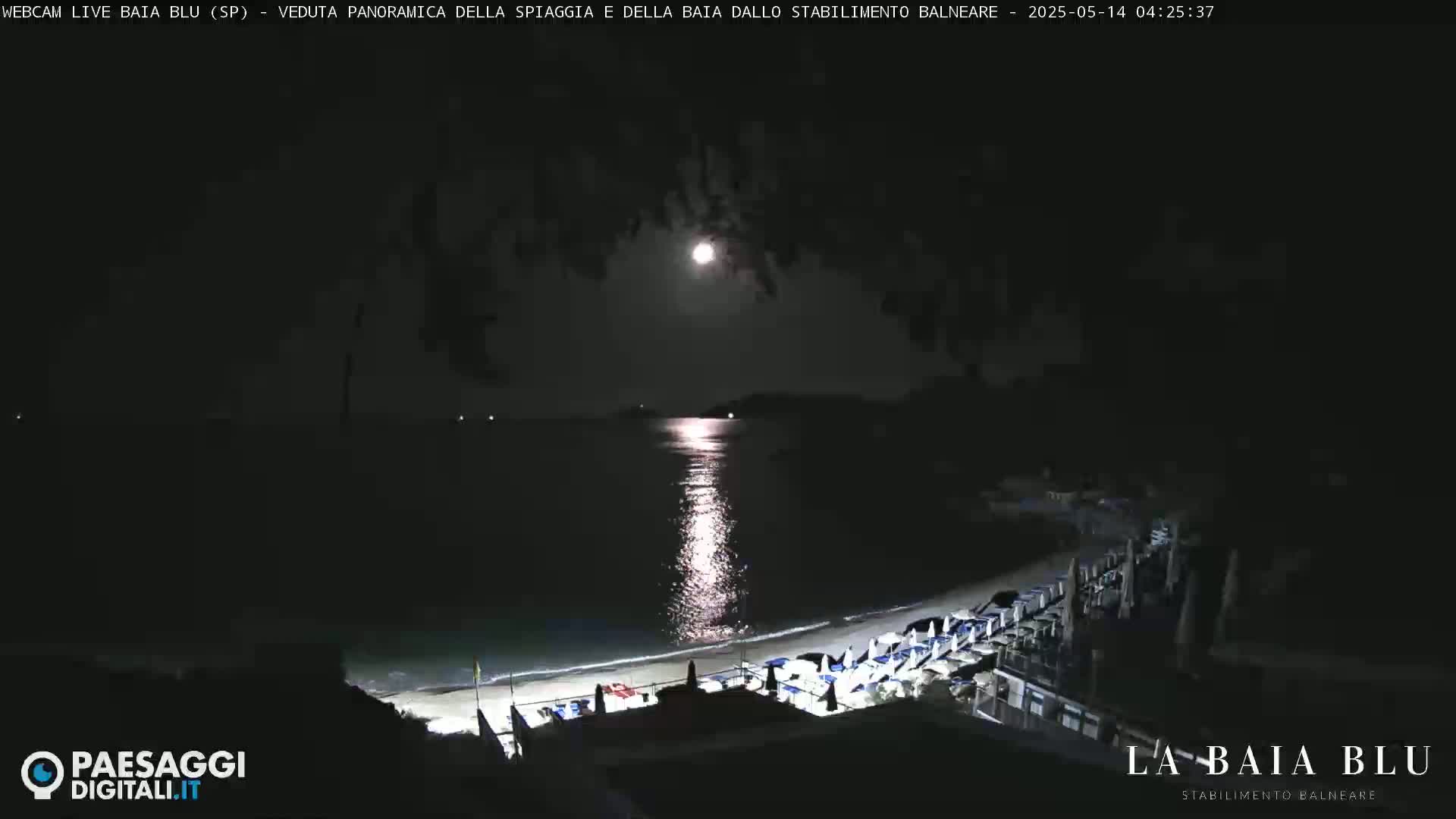 Baia Blu Beach live Cam - La Spezia, Liguria, Italy