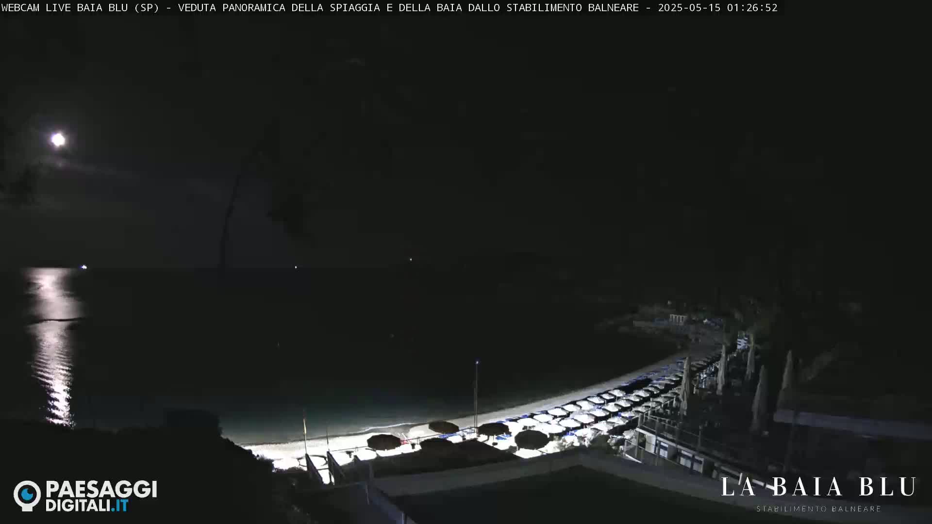 Baia Blu Beach live Cam - La Spezia, Liguria, Italy