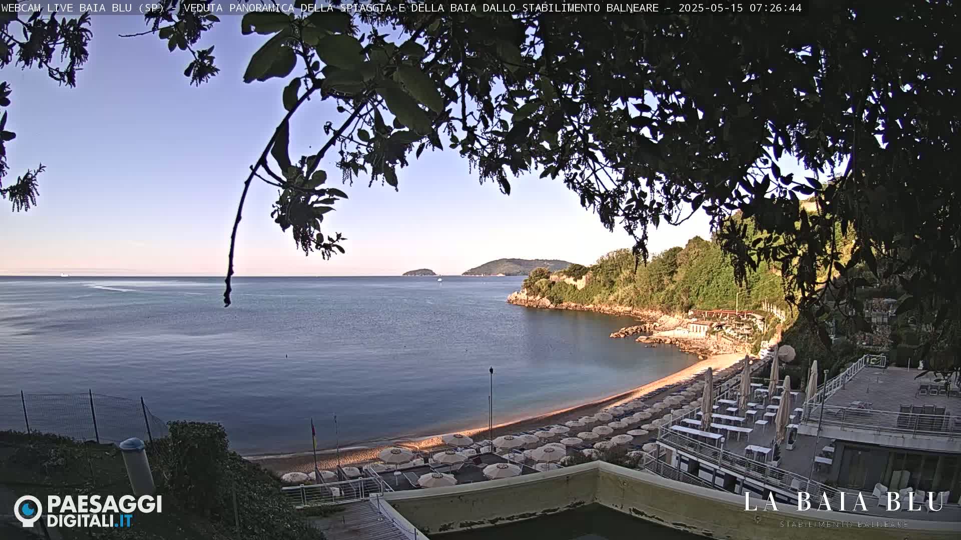 Baia Blu Beach live Cam - La Spezia, Liguria, Italy