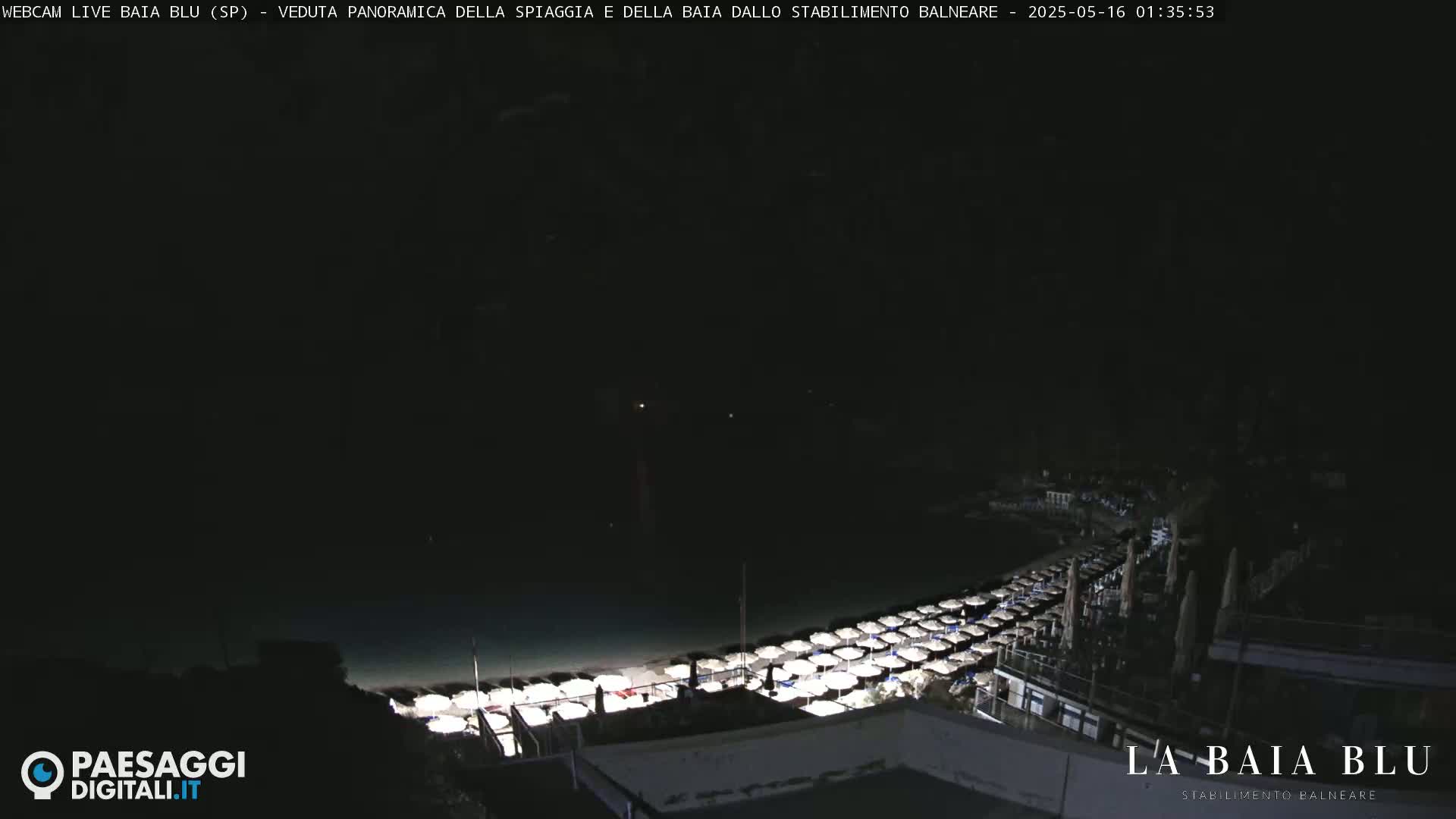 Baia Blu Beach live Cam - La Spezia, Liguria, Italy