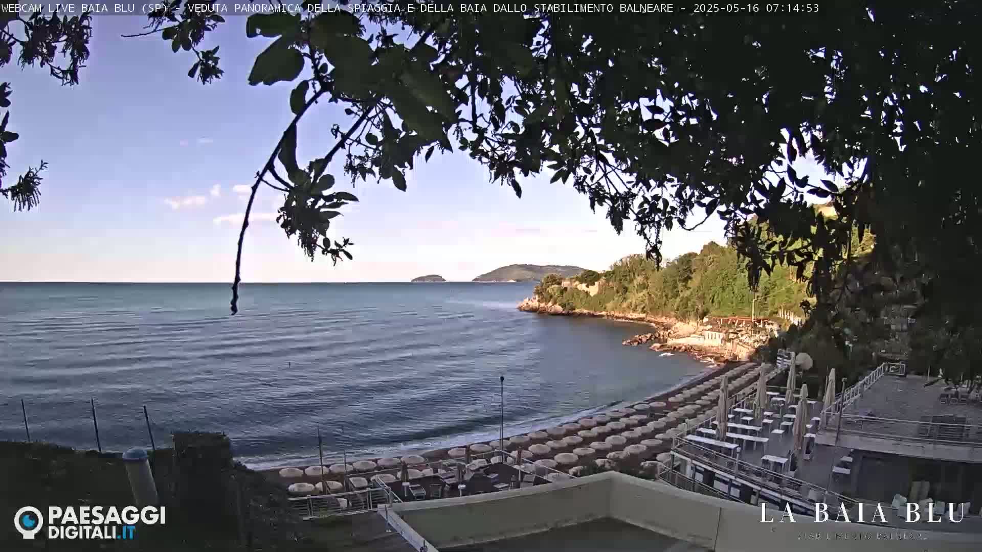Baia Blu Beach live Cam - La Spezia, Liguria, Italy
