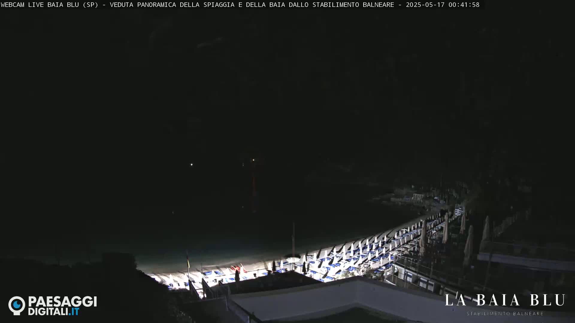 Baia Blu Beach live Cam - La Spezia, Liguria, Italy