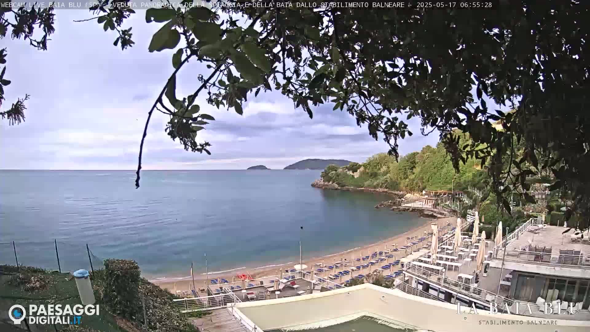 Baia Blu Beach live Cam - La Spezia, Liguria, Italy