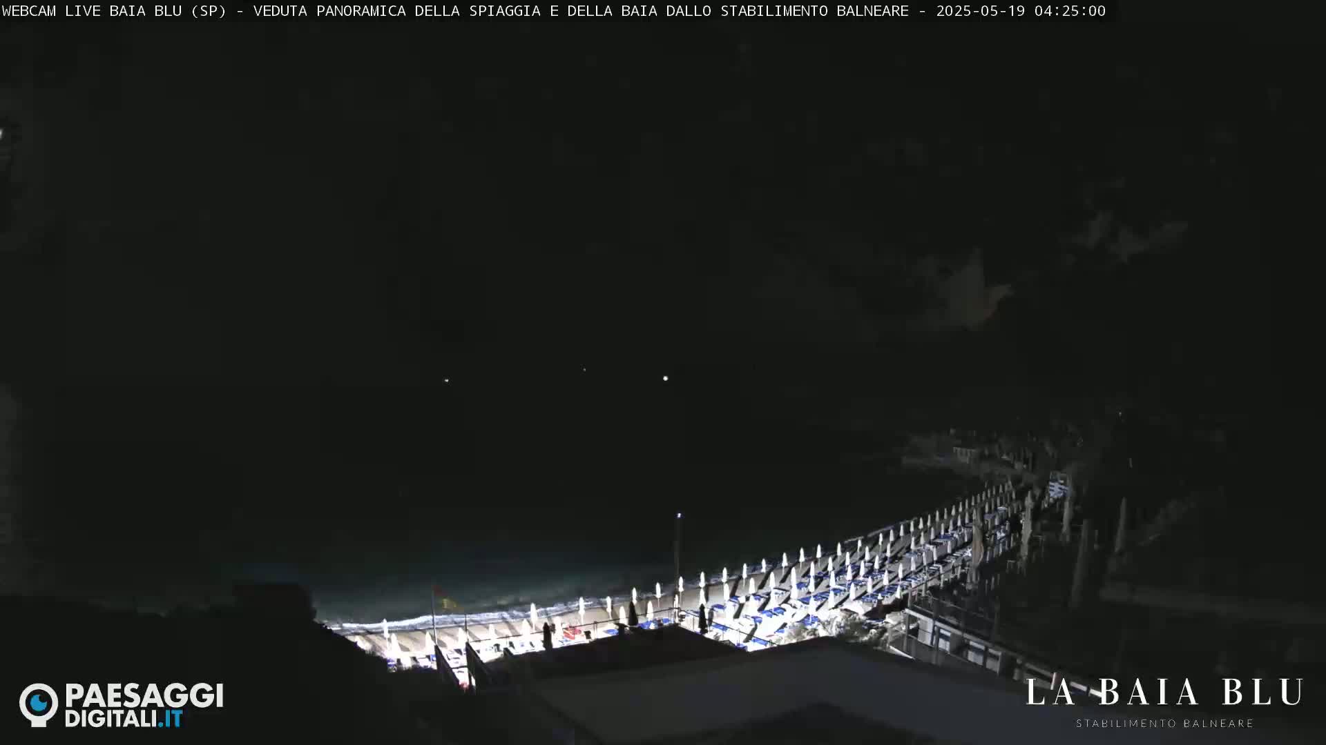 Baia Blu Beach live Cam - La Spezia, Liguria, Italy