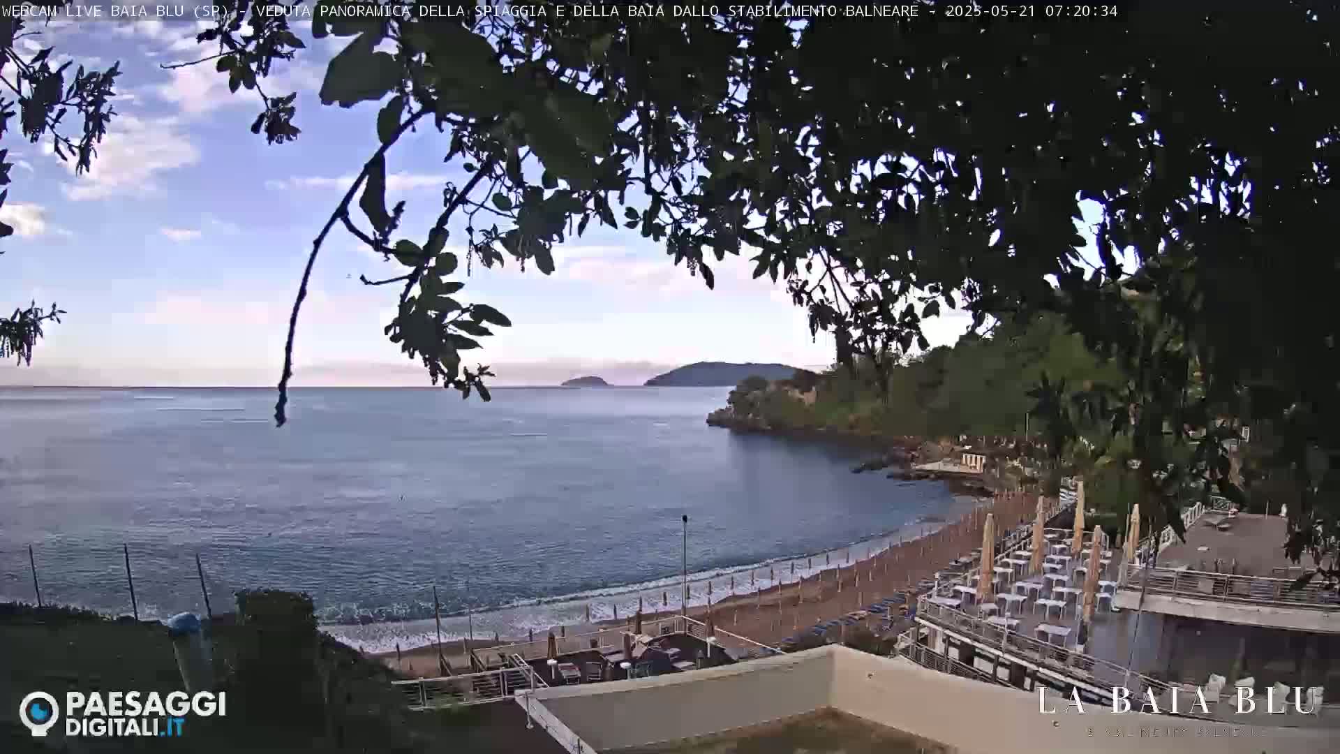 Baia Blu Beach live Cam - La Spezia, Liguria, Italy