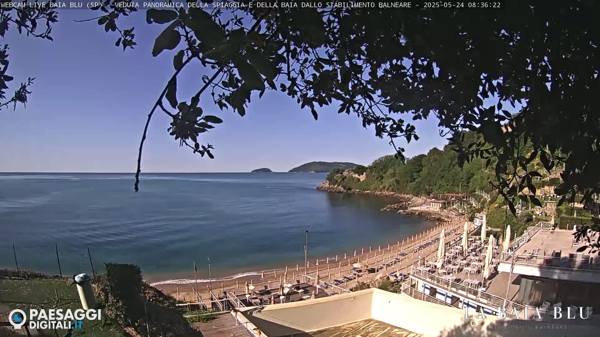 Baia Blu Beach live Cam - La Spezia, Liguria, Italy