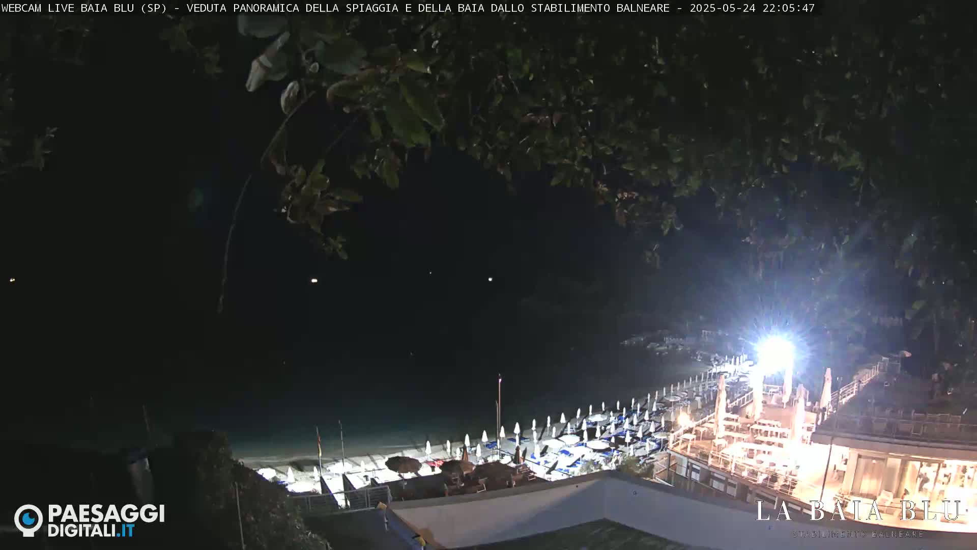 Baia Blu Beach live Cam - La Spezia, Liguria, Italy