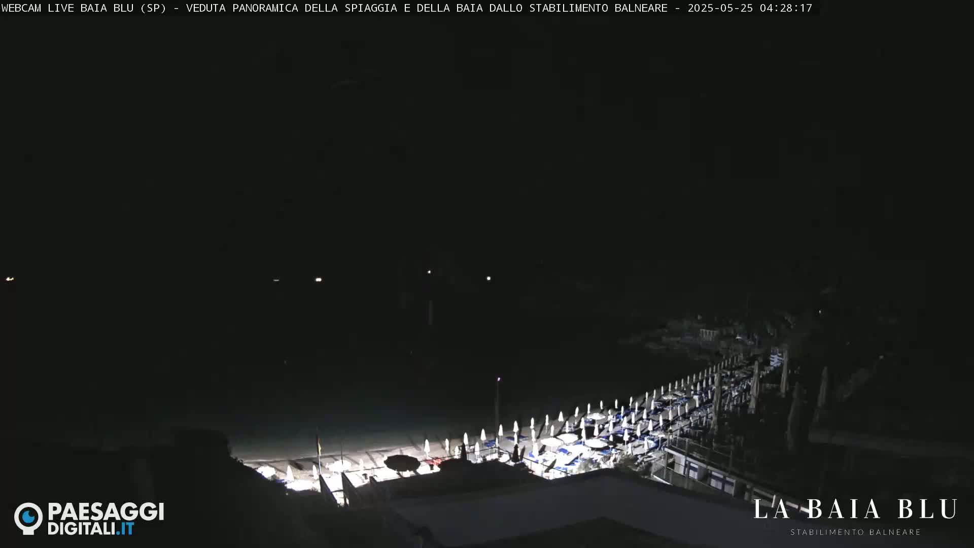 Baia Blu Beach live Cam - La Spezia, Liguria, Italy