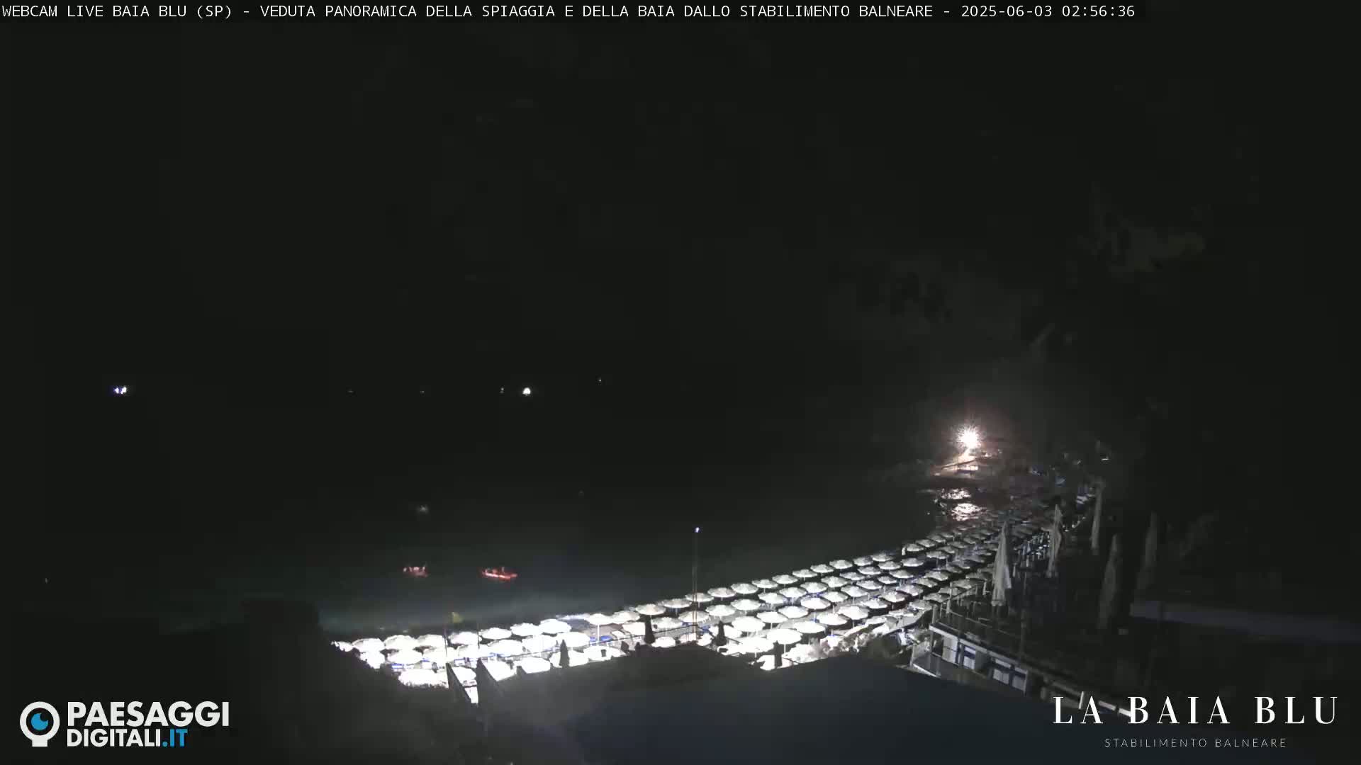 Baia Blu Beach live Cam - La Spezia, Liguria, Italy