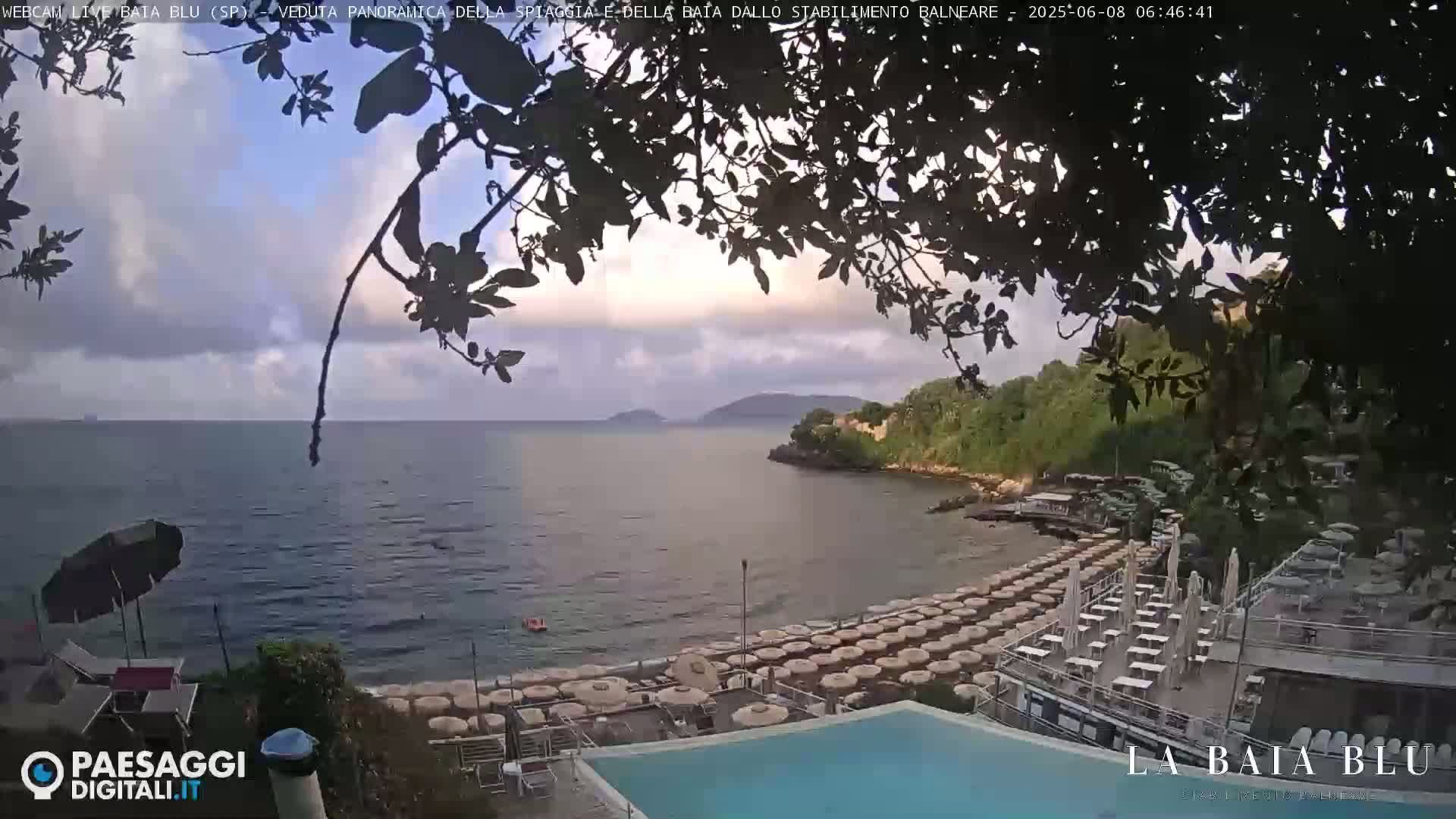 Baia Blu Beach live Cam - La Spezia, Liguria, Italy