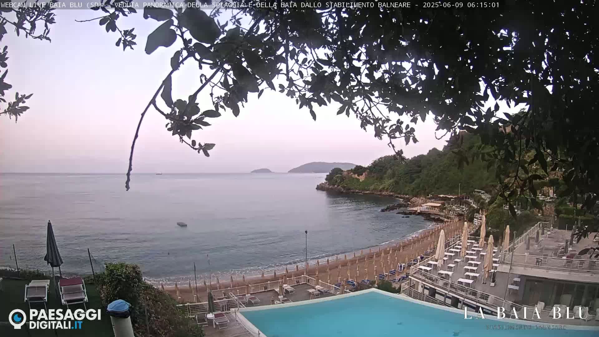 Baia Blu Beach live Cam - La Spezia, Liguria, Italy