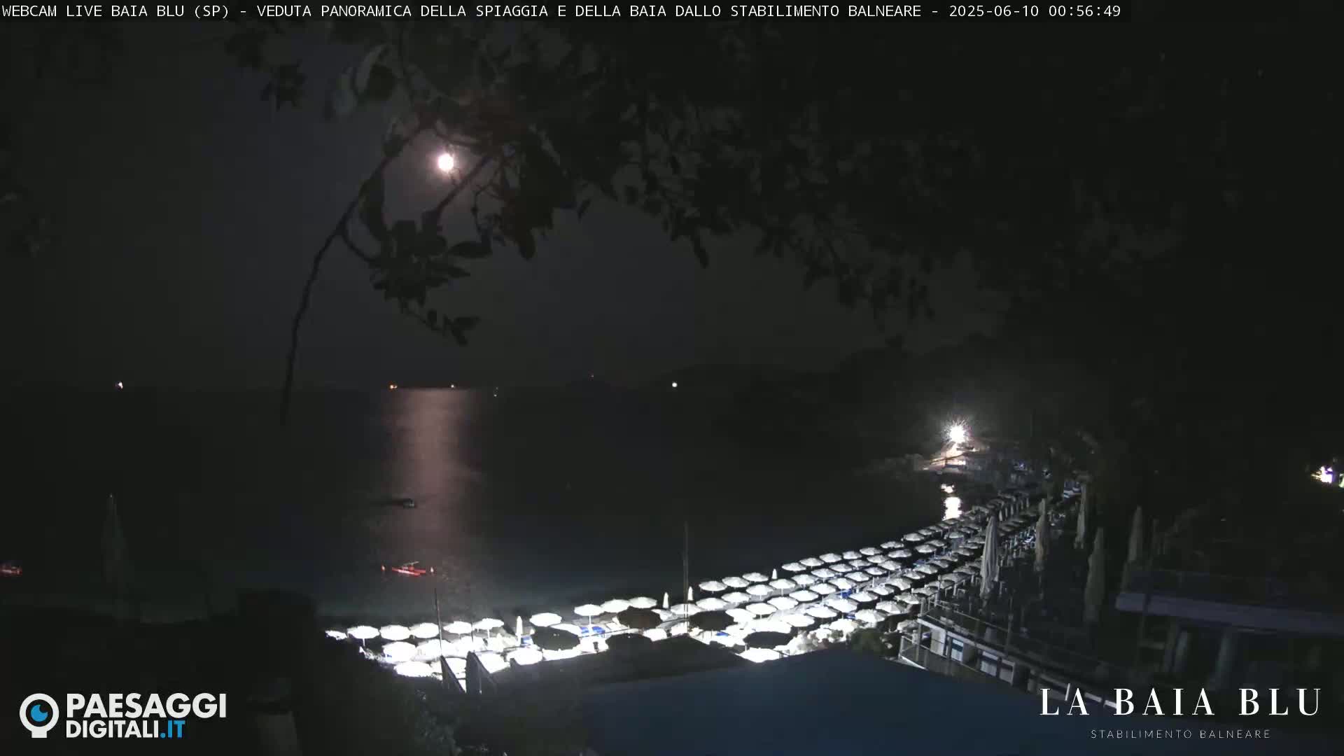 Baia Blu Beach live Cam - La Spezia, Liguria, Italy