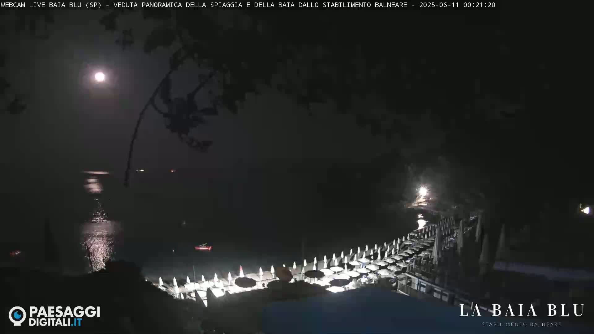 Baia Blu Beach live Cam - La Spezia, Liguria, Italy