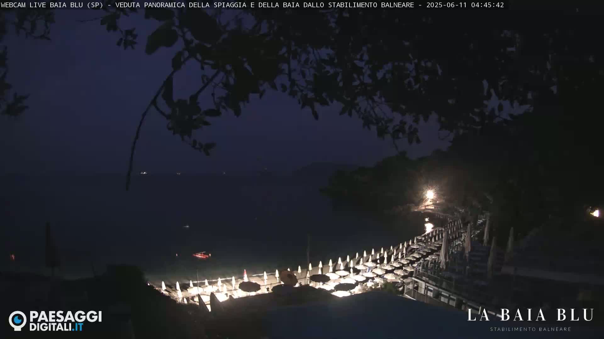 Baia Blu Beach live Cam - La Spezia, Liguria, Italy