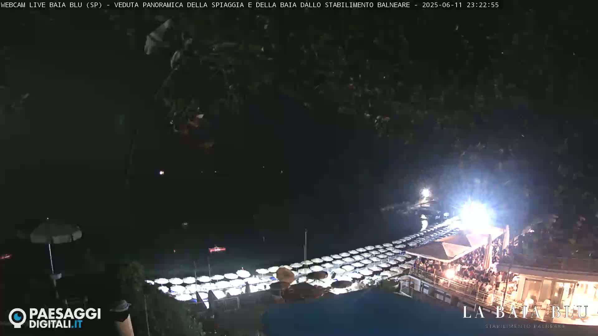 Baia Blu Beach live Cam - La Spezia, Liguria, Italy