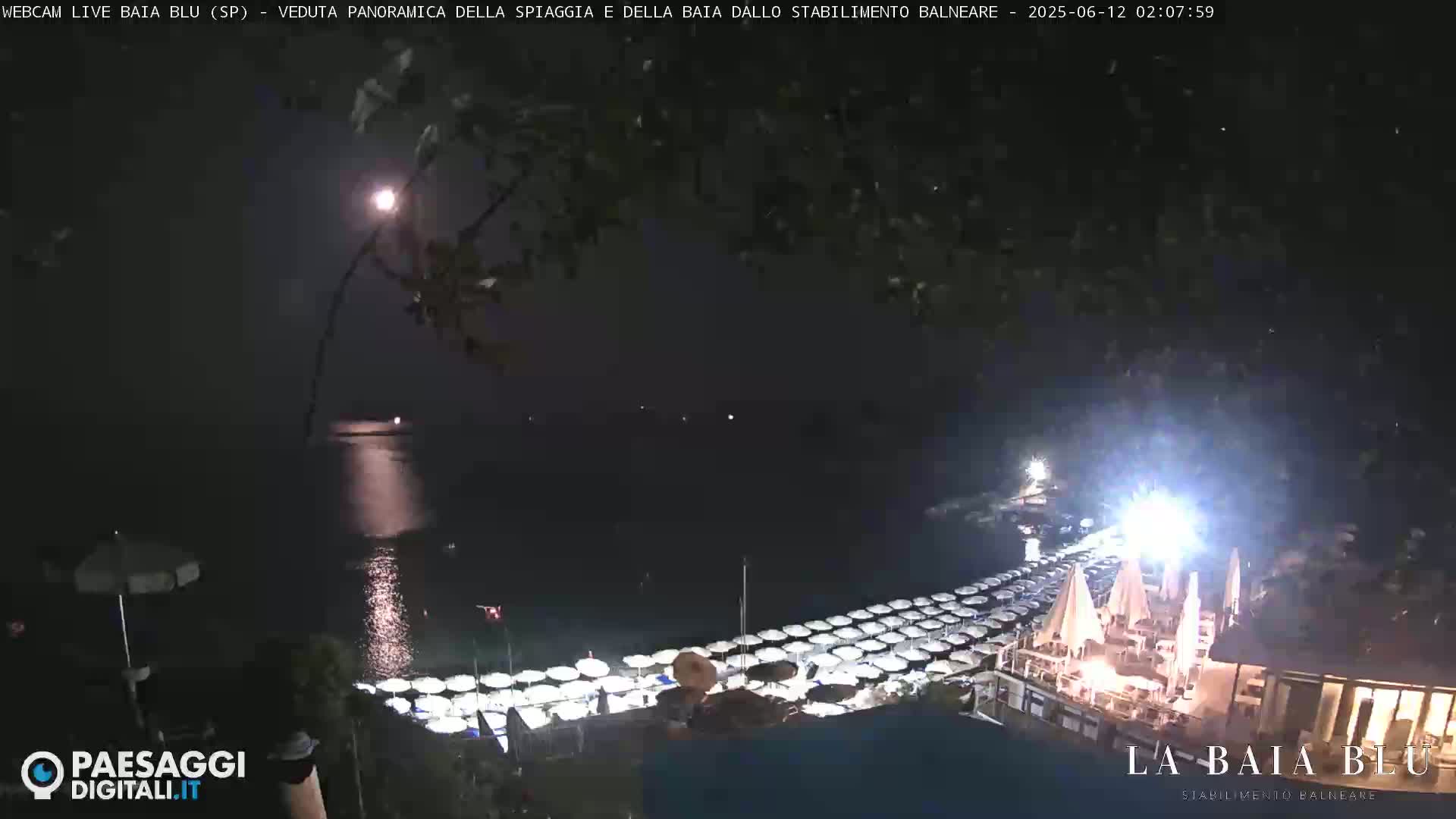 Baia Blu Beach live Cam - La Spezia, Liguria, Italy