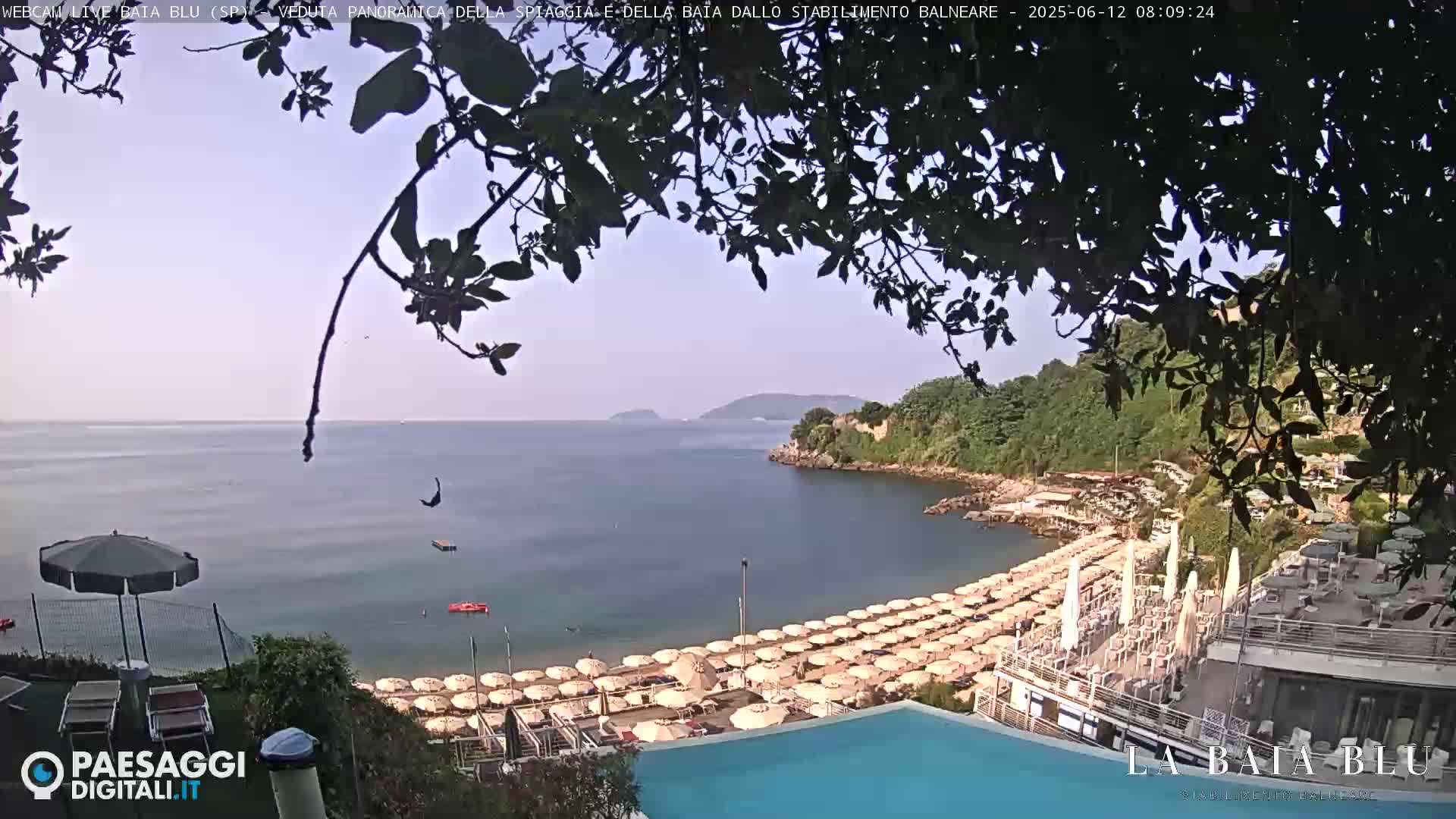 Baia Blu Beach live Cam - La Spezia, Liguria, Italy