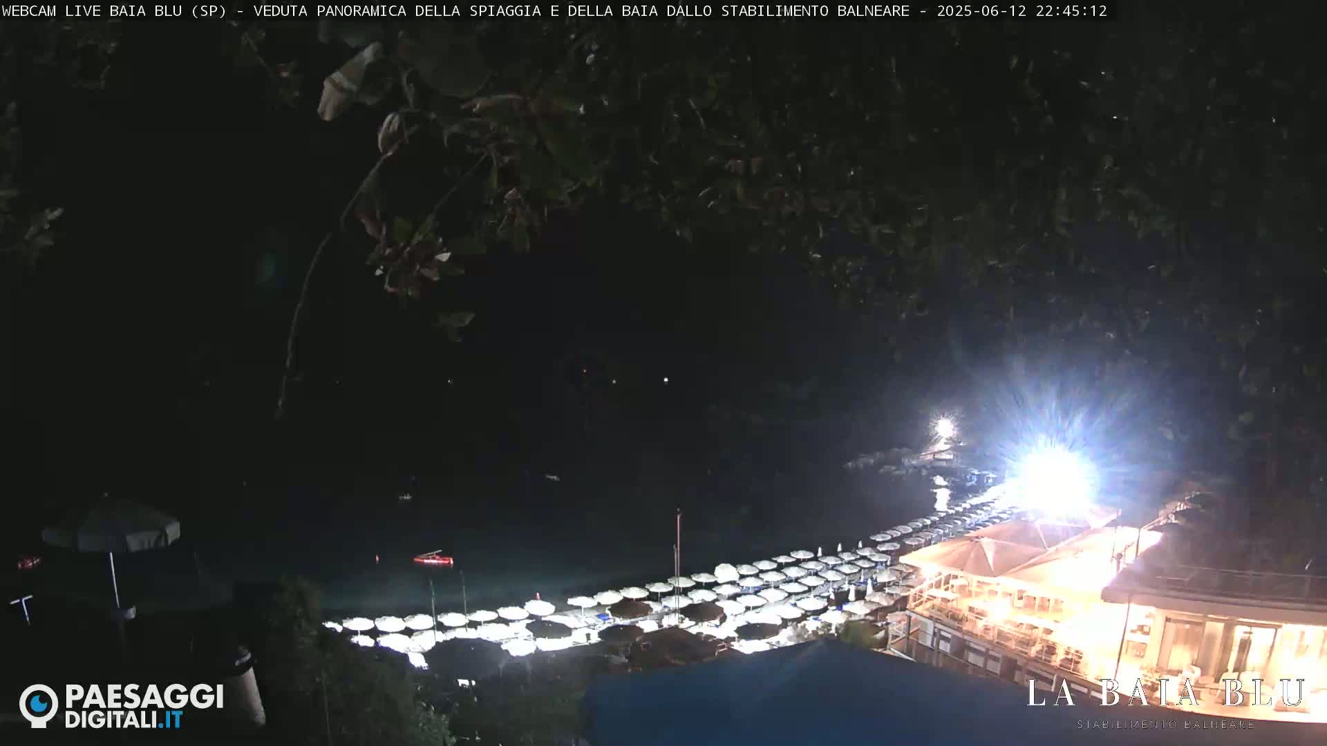 Baia Blu Beach live Cam - La Spezia, Liguria, Italy