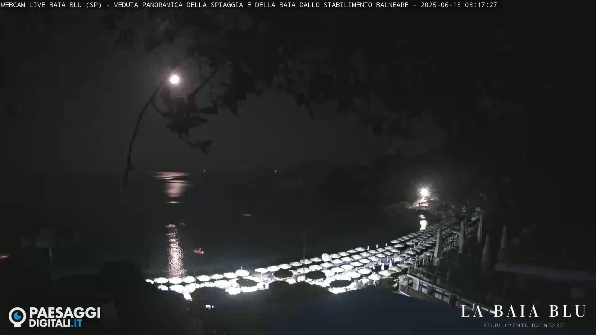 Baia Blu Beach live Cam - La Spezia, Liguria, Italy