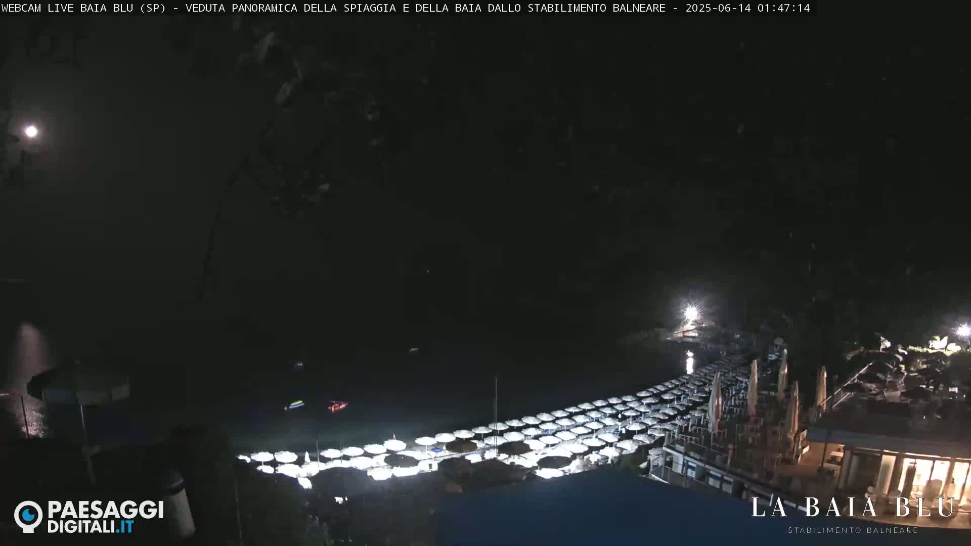 Baia Blu Beach live Cam - La Spezia, Liguria, Italy