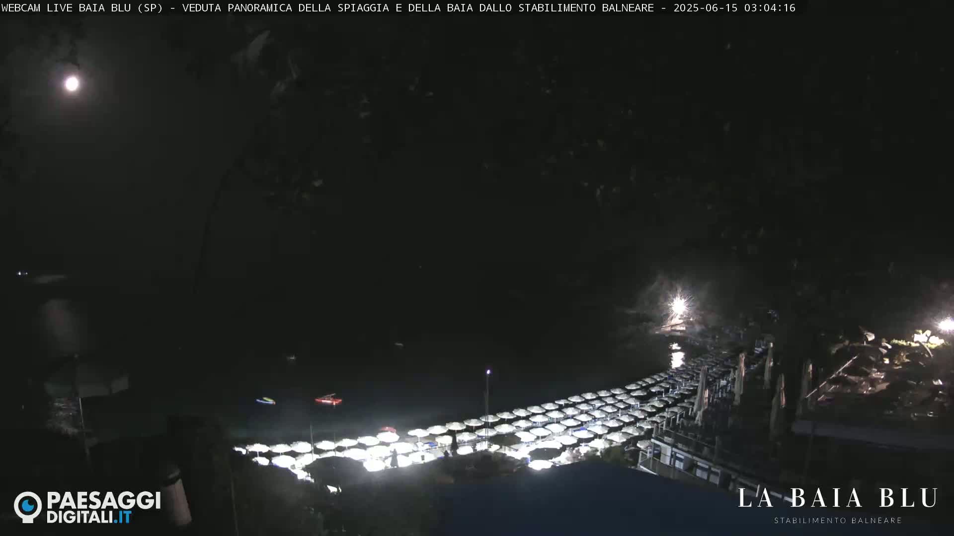 Baia Blu Beach live Cam - La Spezia, Liguria, Italy
