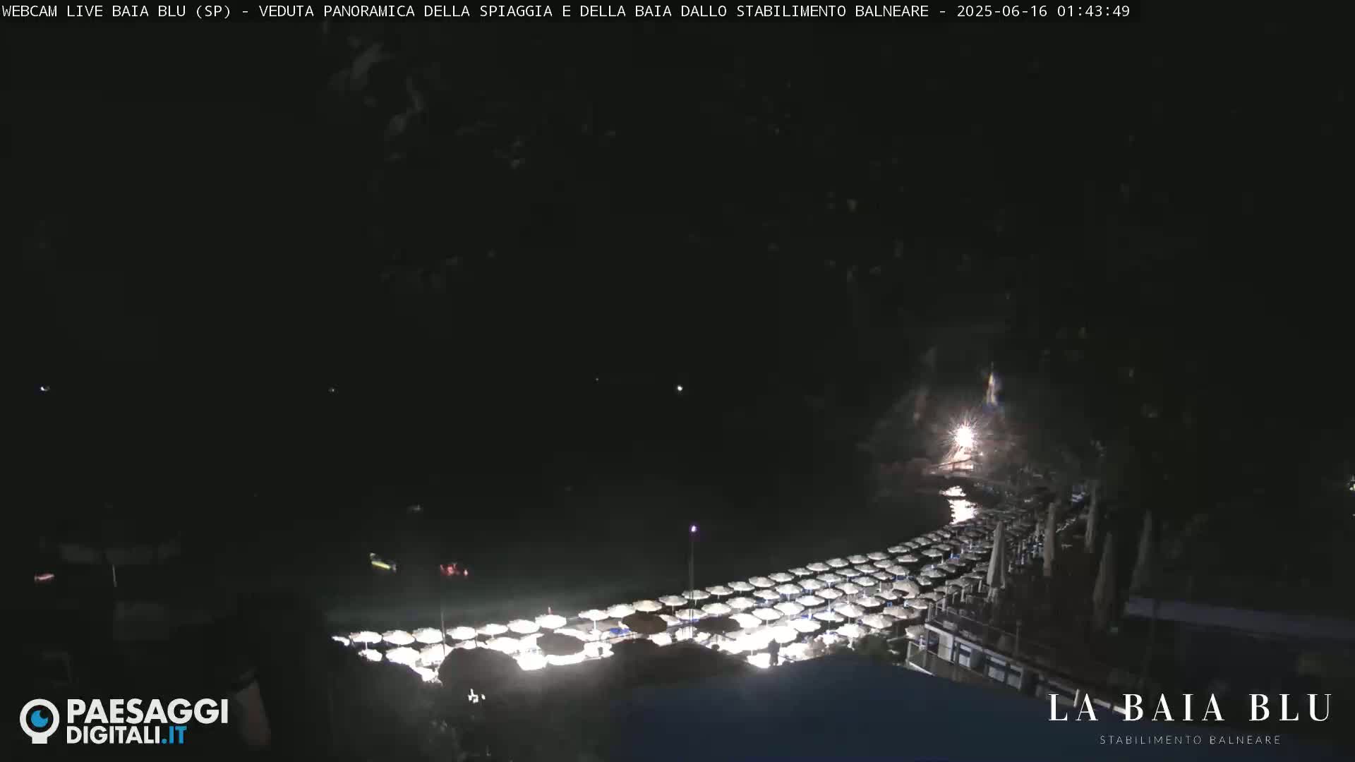 Baia Blu Beach live Cam - La Spezia, Liguria, Italy