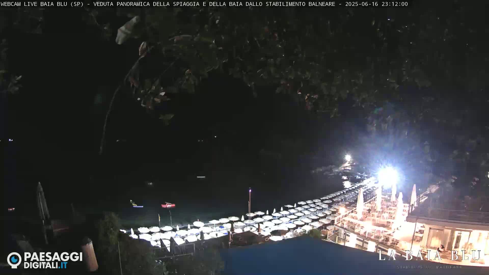 Baia Blu Beach live Cam - La Spezia, Liguria, Italy