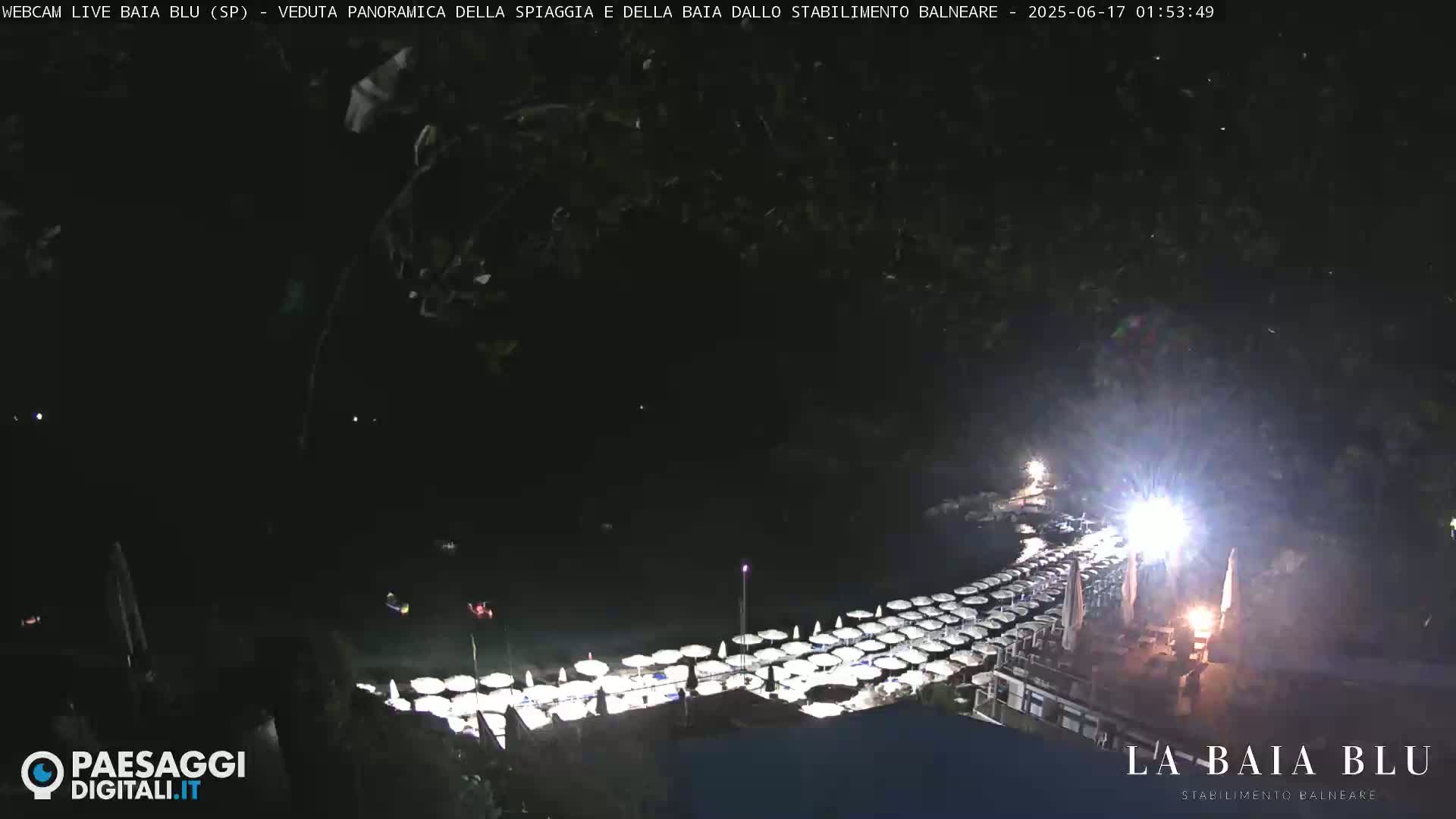 Baia Blu Beach live Cam - La Spezia, Liguria, Italy