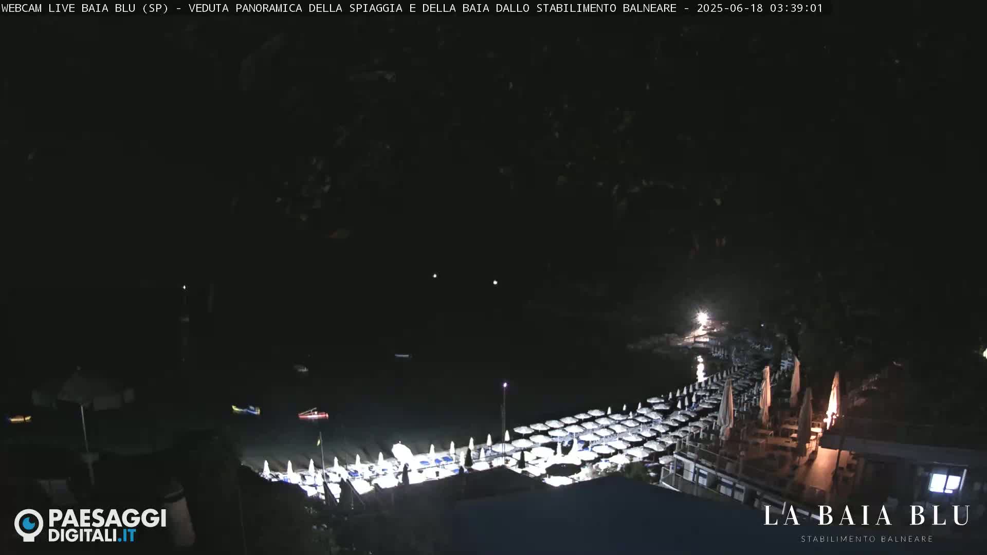 Baia Blu Beach live Cam - La Spezia, Liguria, Italy