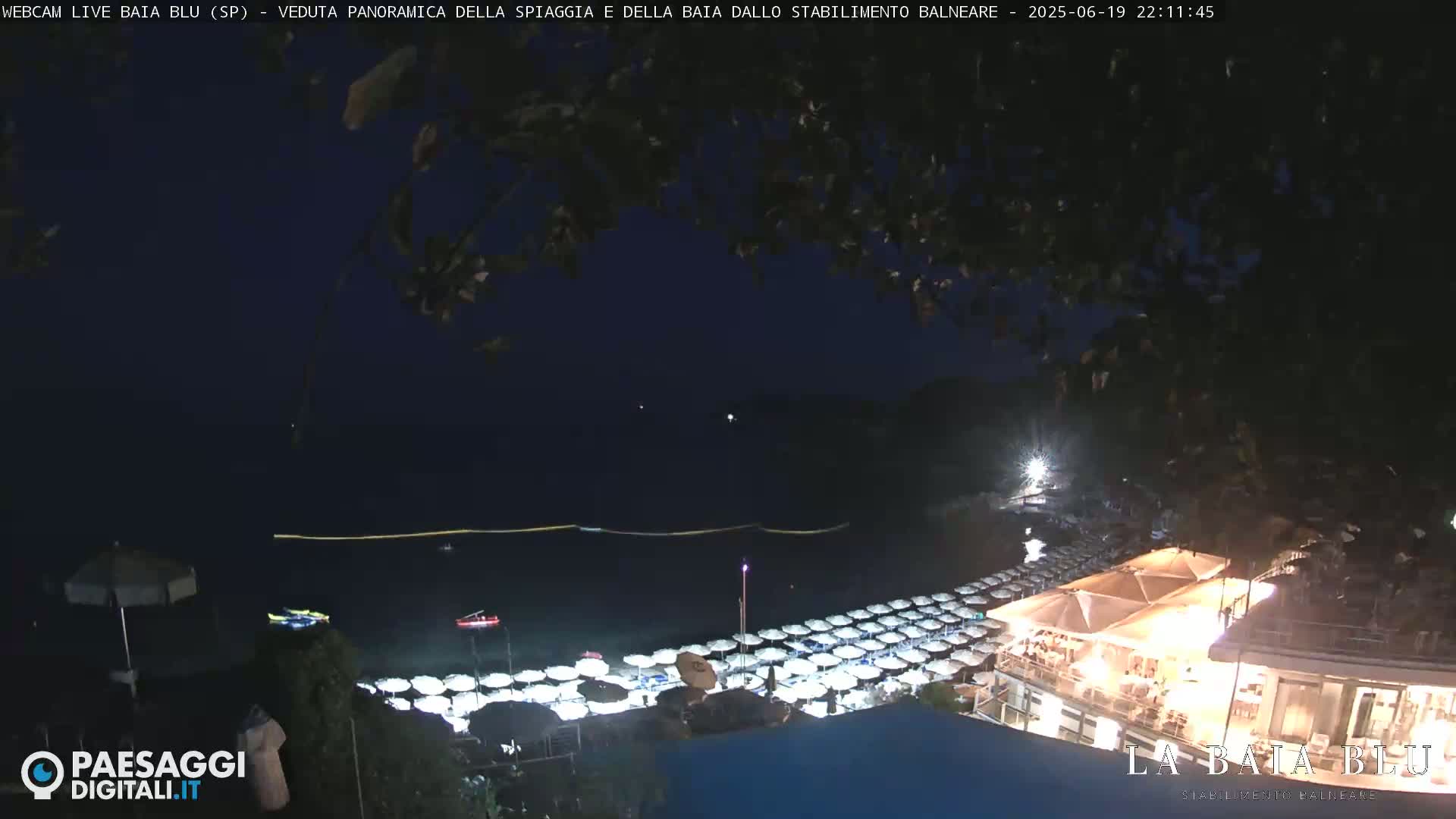 Baia Blu Beach live Cam - La Spezia, Liguria, Italy