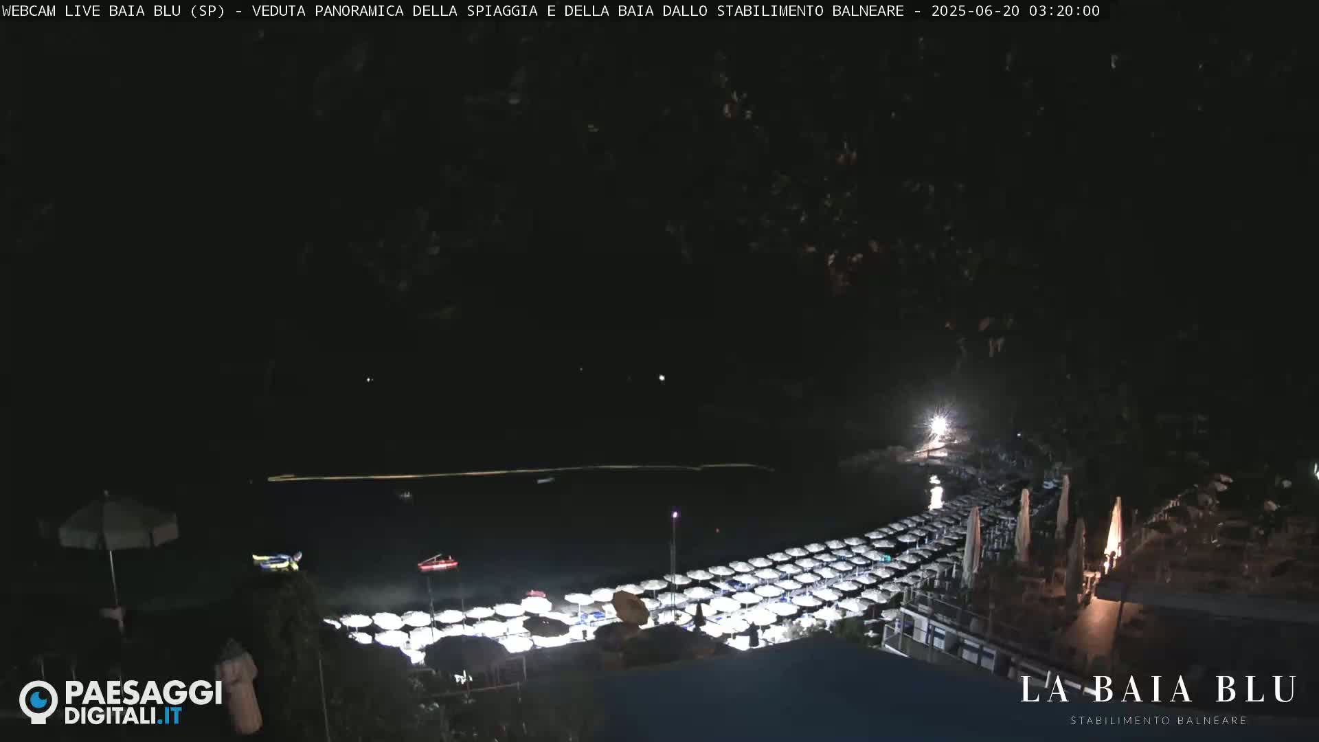 Baia Blu Beach live Cam - La Spezia, Liguria, Italy
