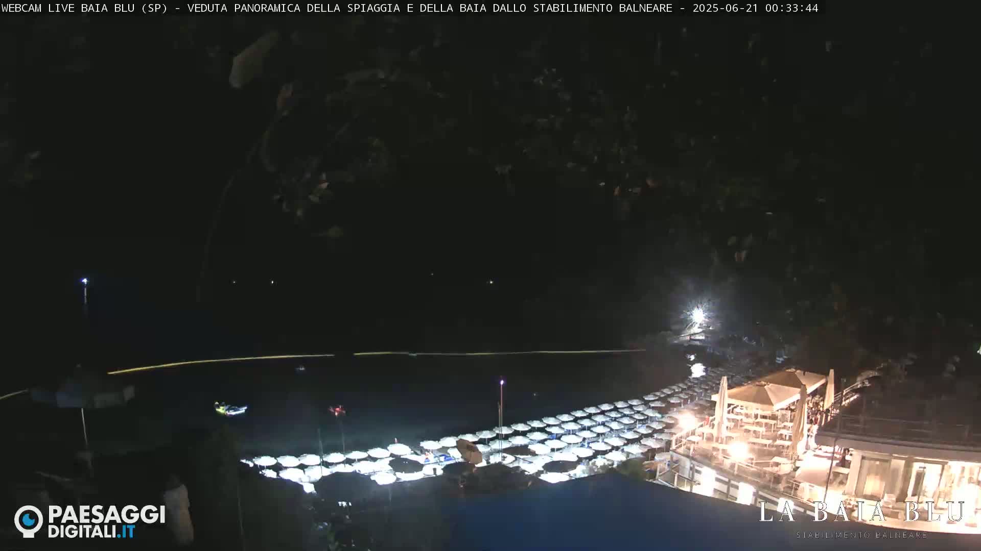 Baia Blu Beach live Cam - La Spezia, Liguria, Italy