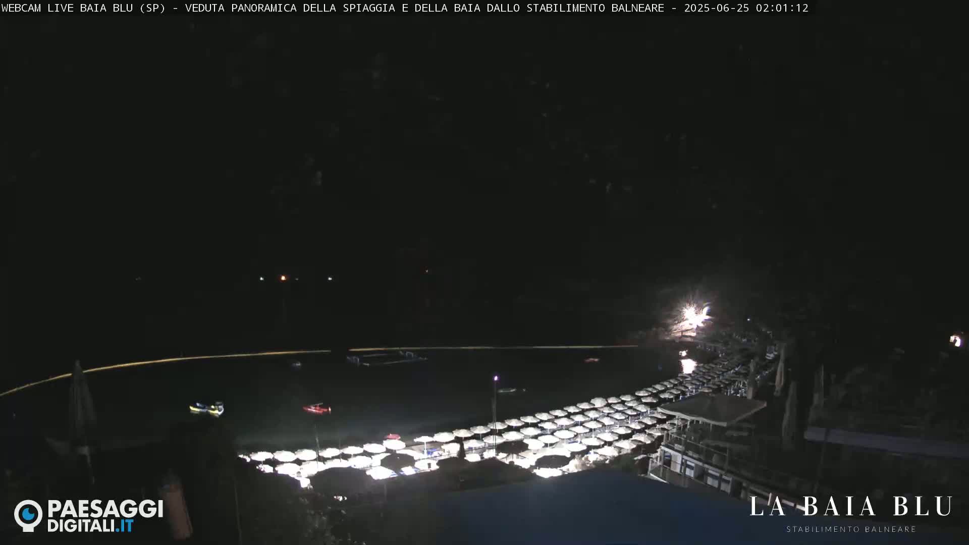 Baia Blu Beach live Cam - La Spezia, Liguria, Italy