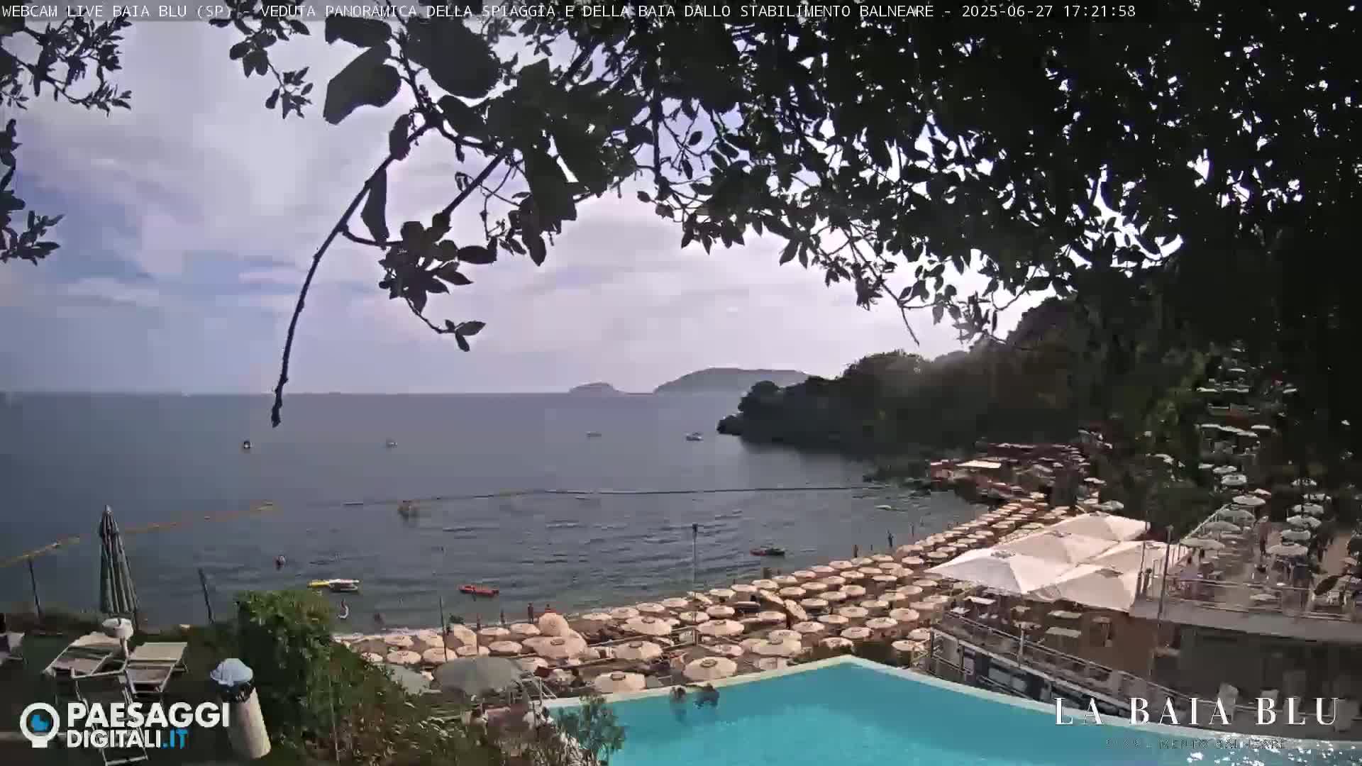 Baia Blu Beach live Cam - La Spezia, Liguria, Italy